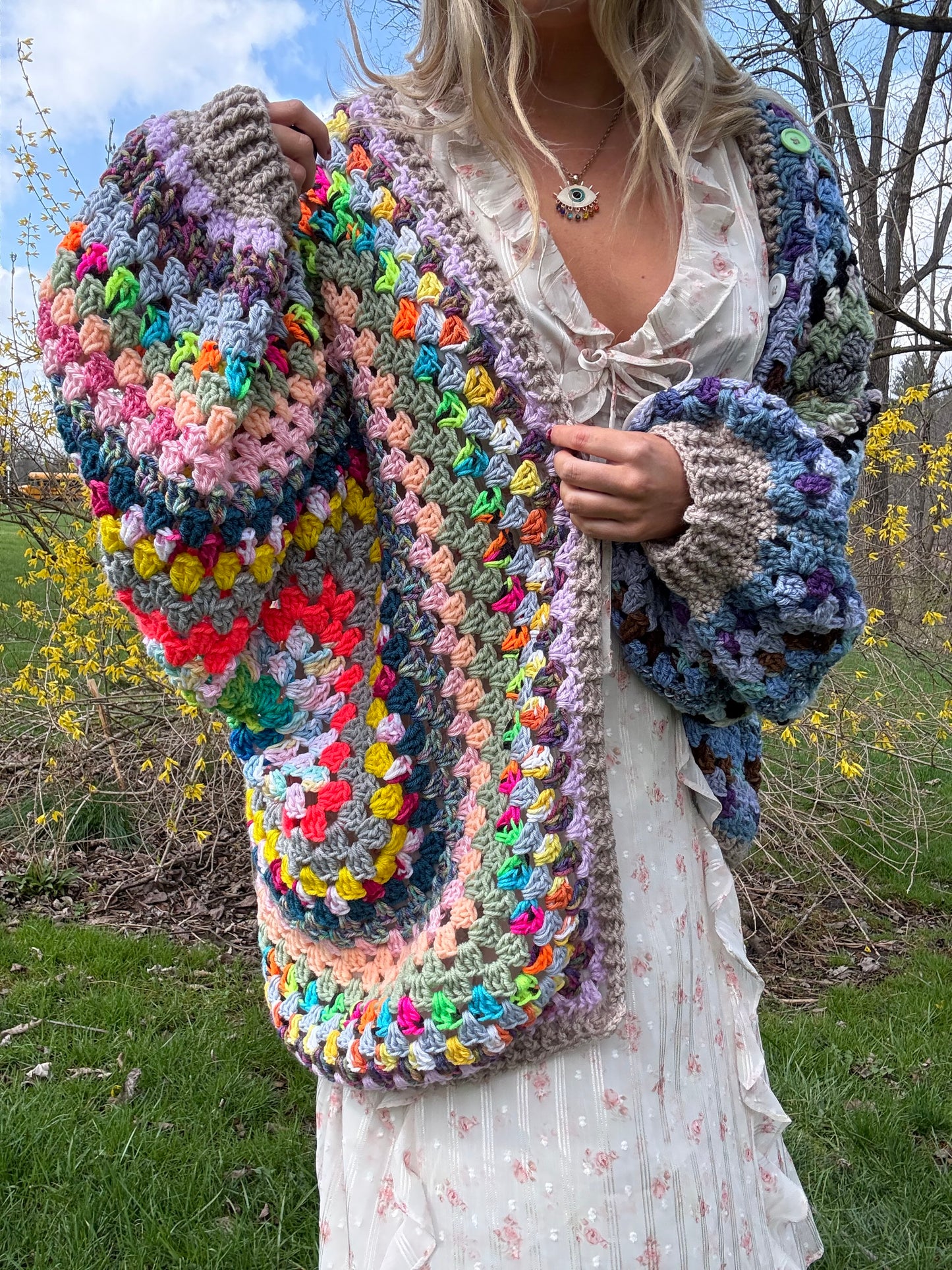 Oversized Scrap Cardigan