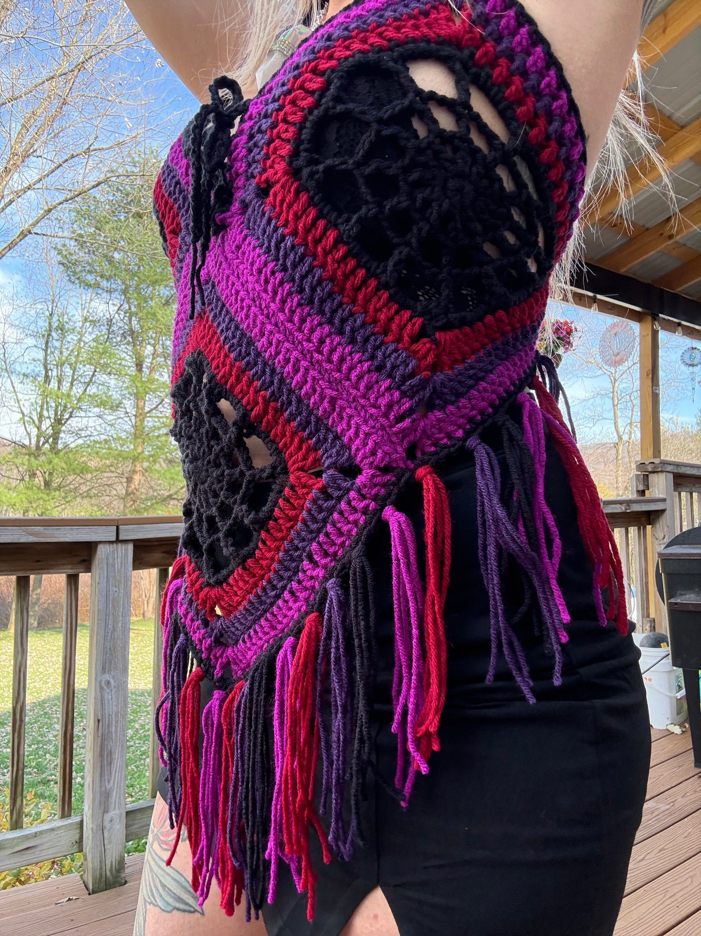 L/2XL Spider Web Top