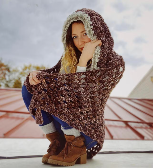 Granny Hooded Poncho Pattern