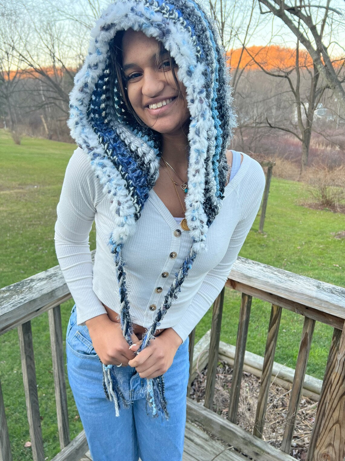 Oversized Crochet Festival Hood