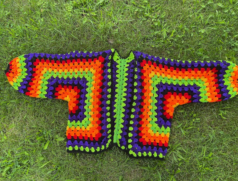 MTO - Halloween Oversized Crochet Cardigan