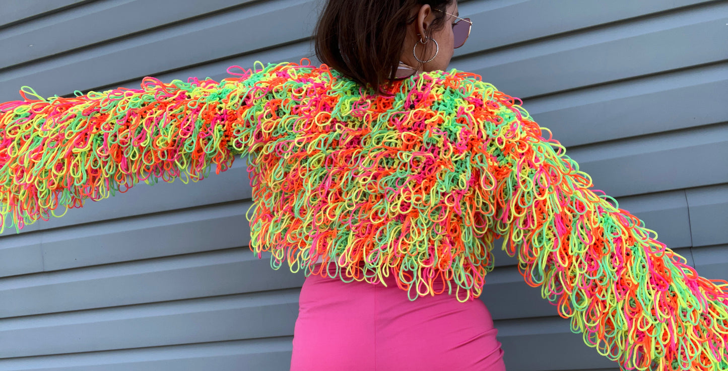 Shaggy Cropped Cardi