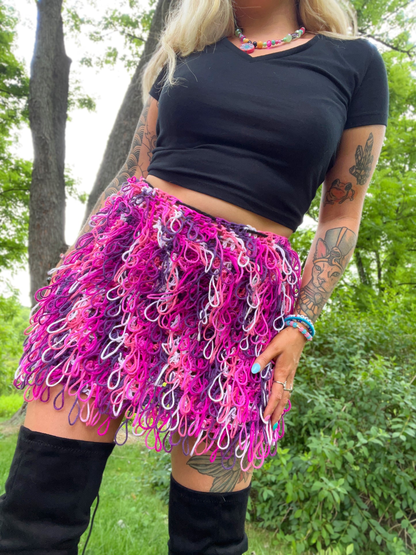 S-M Shaggy Skirt