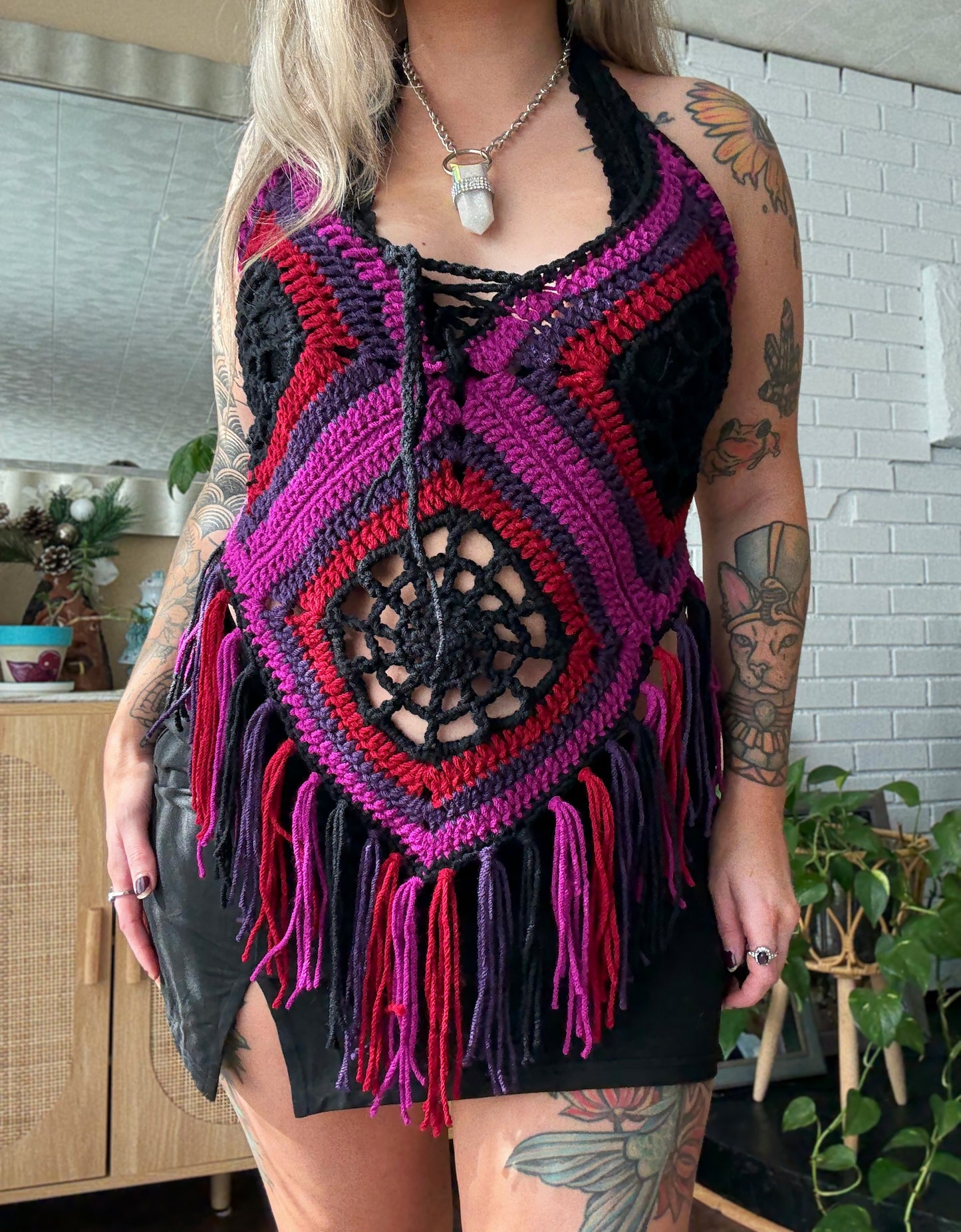 L/2XL Spider Web Top