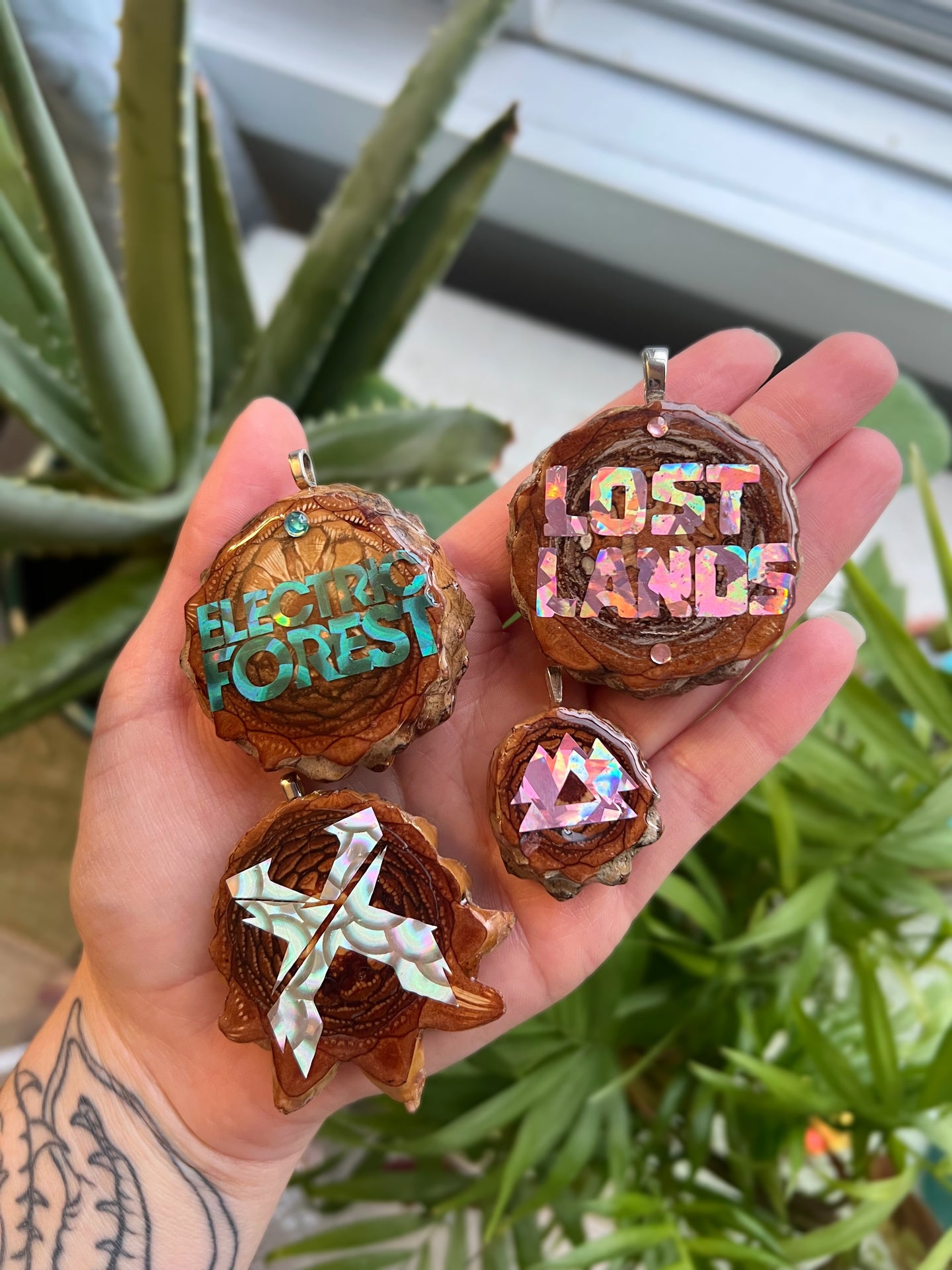 Festival Artist Pinecone Pendants