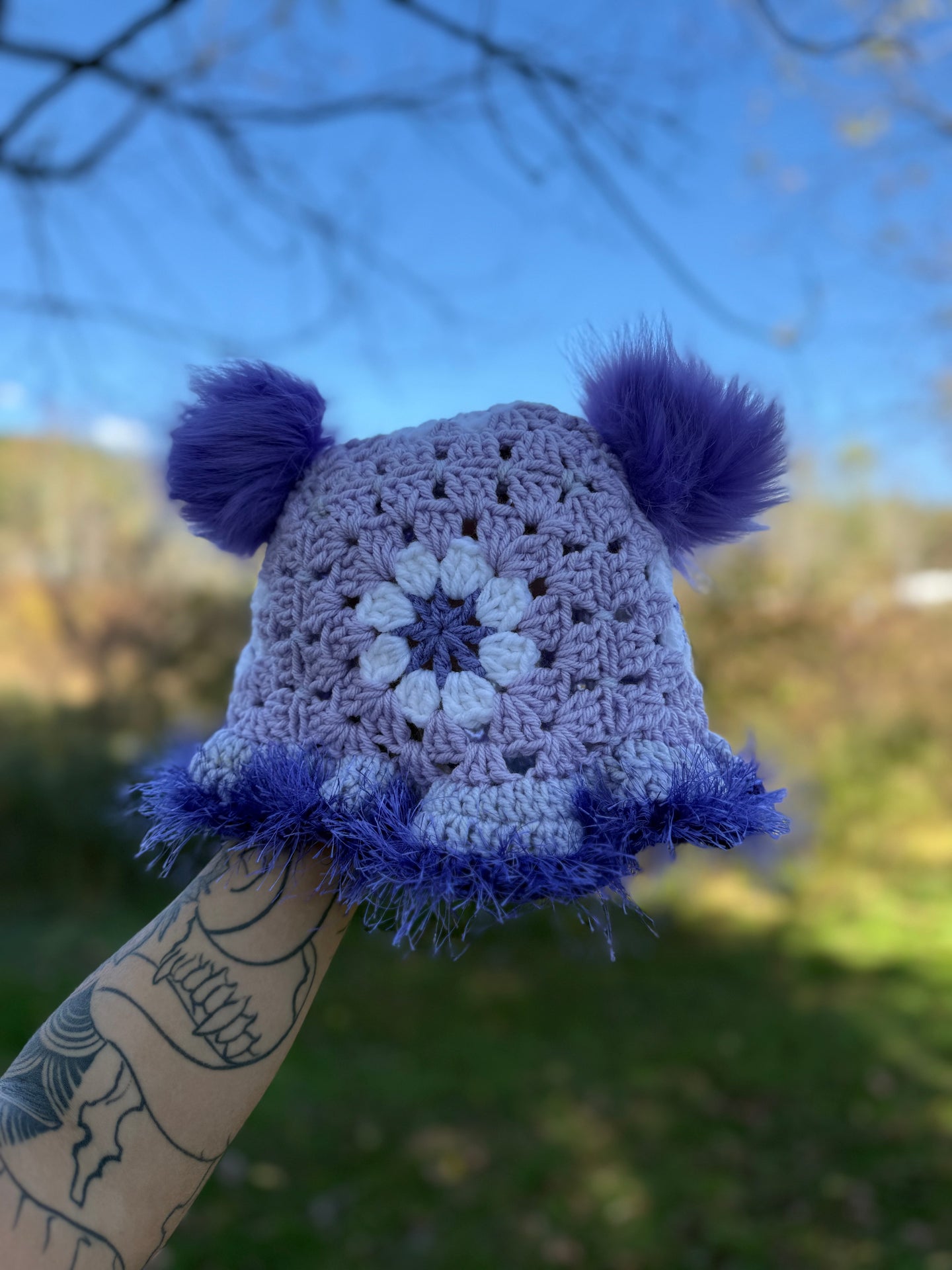 Pom Pom Bucket Hat