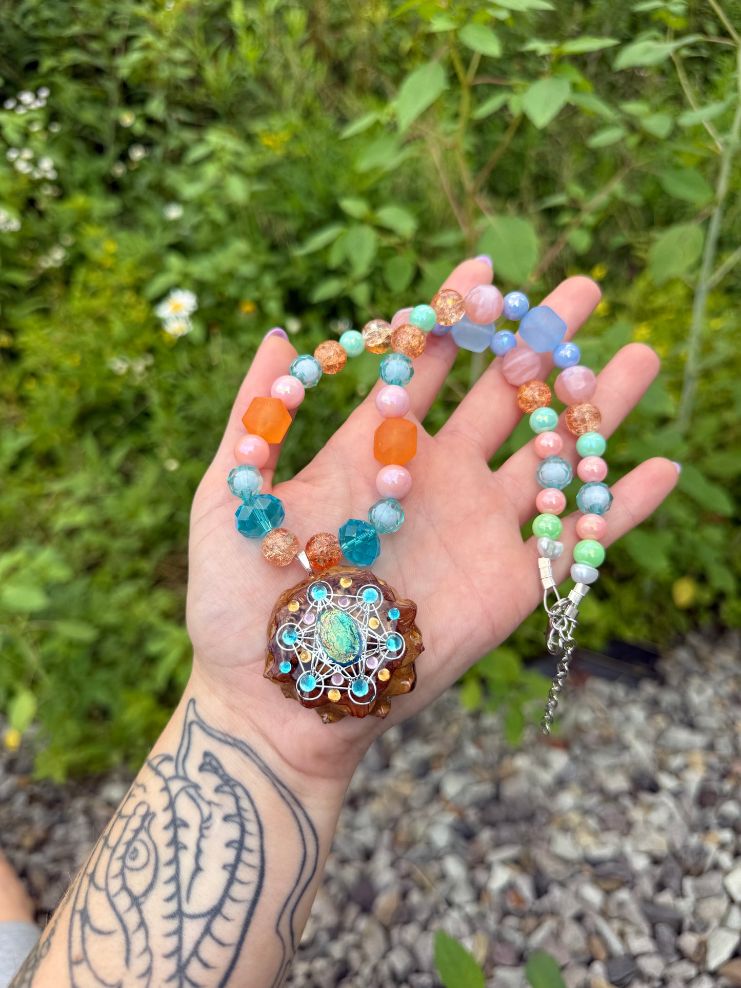 The Sapphire Sol Beaded Choker 18-20”