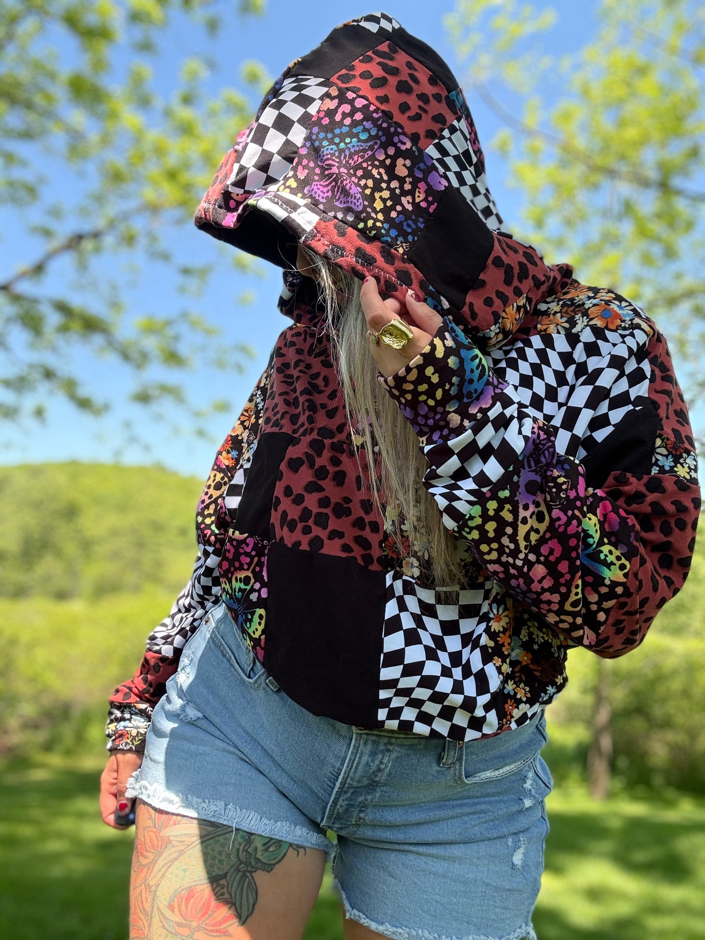 Clowning Around Cropped Hoodie (S/M)