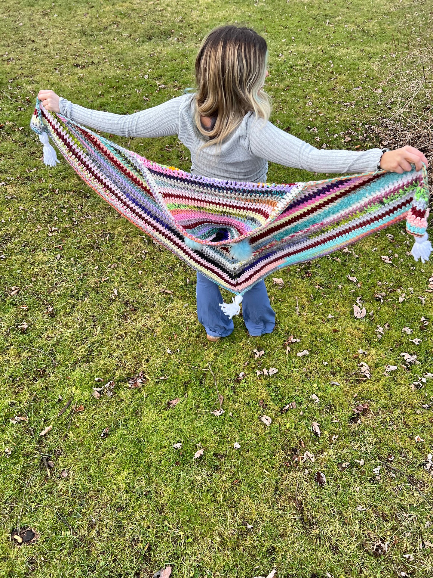 Scrappy Hooded Poncho