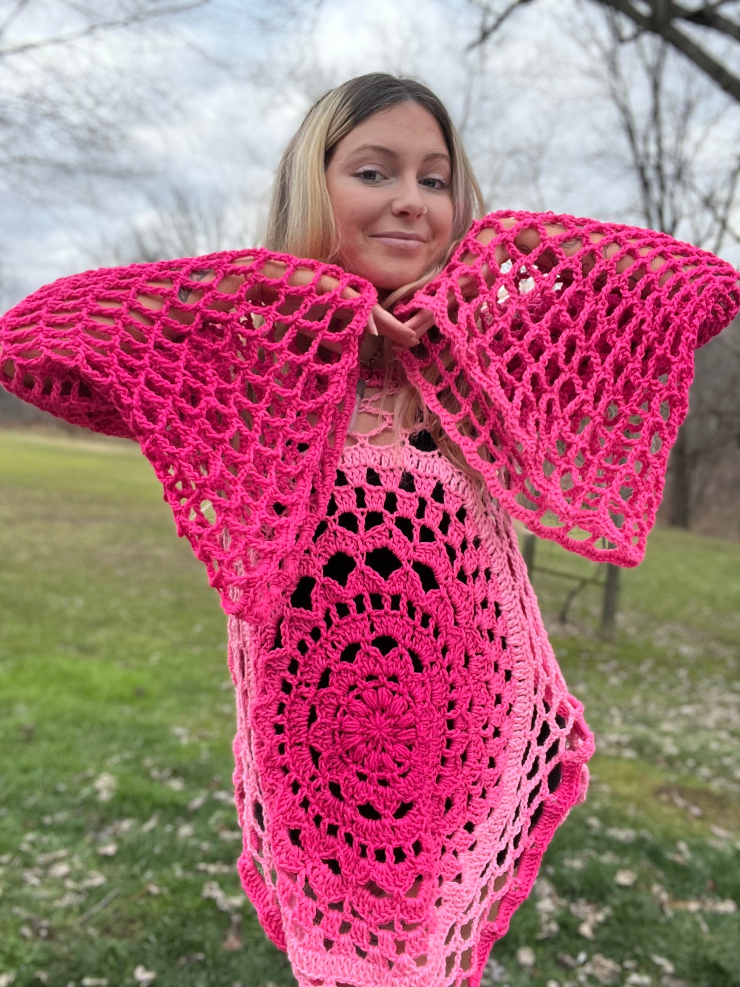 M/L Mandala Dress - Bell Sleeves