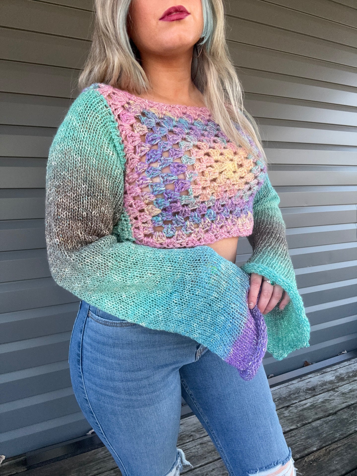 XS/S Glitter Cropped Sweater