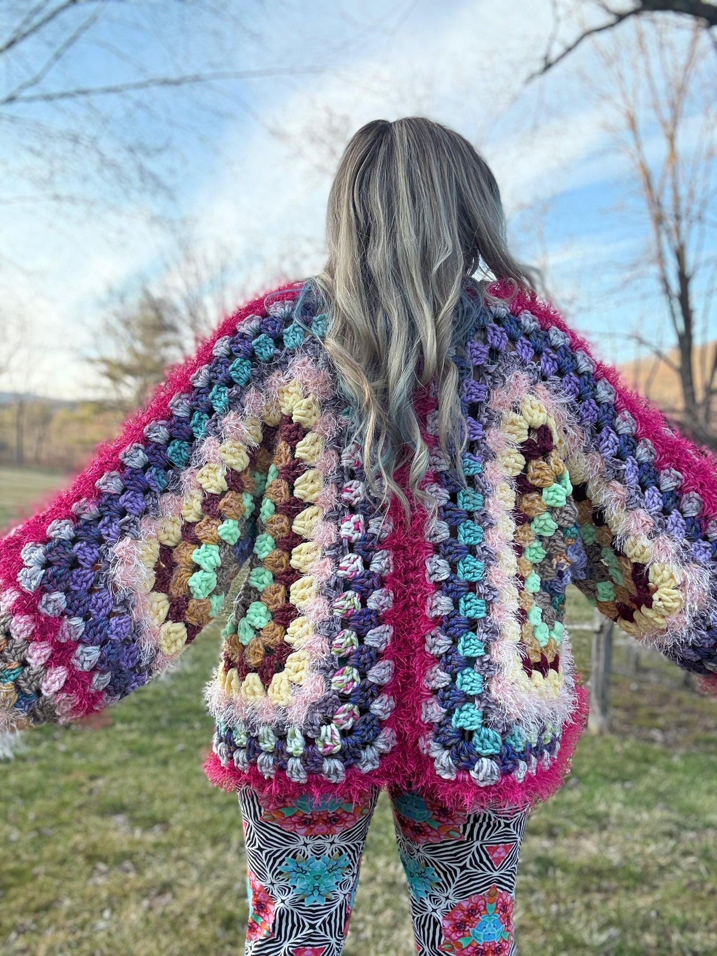 Oversized Chunky Scrap Cardi