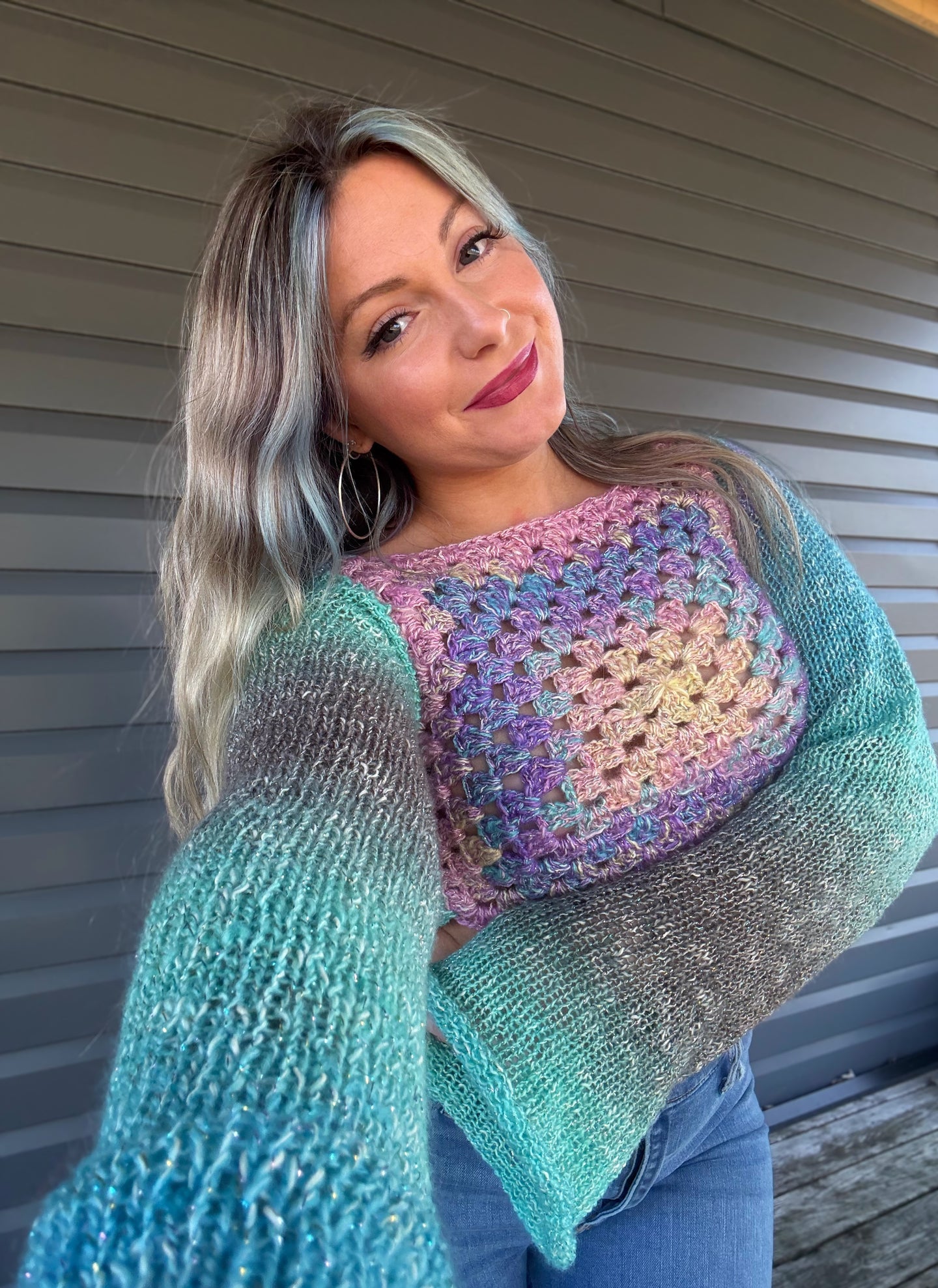 XS/S Glitter Cropped Sweater