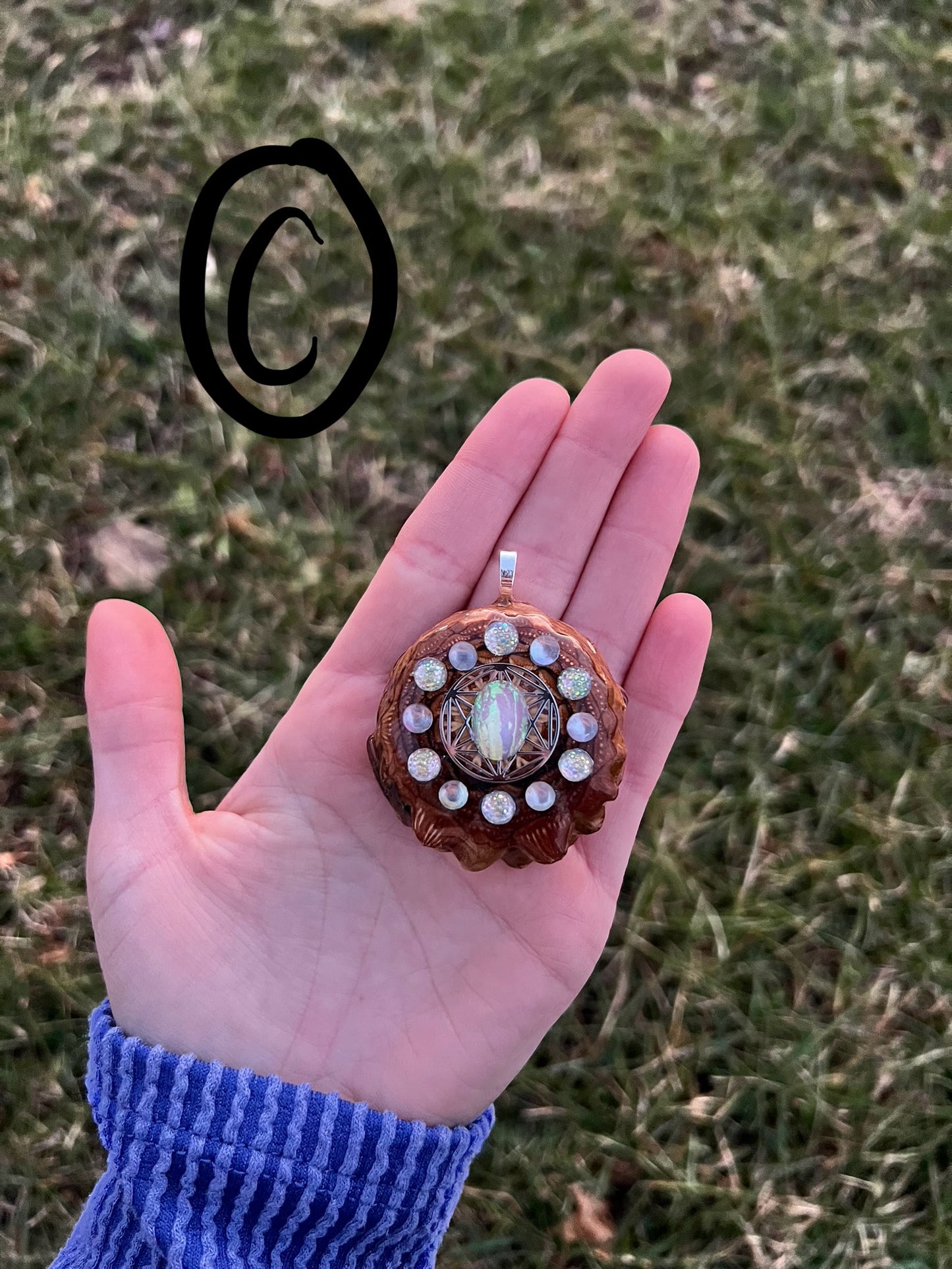 Geometric Pinecone Pendants