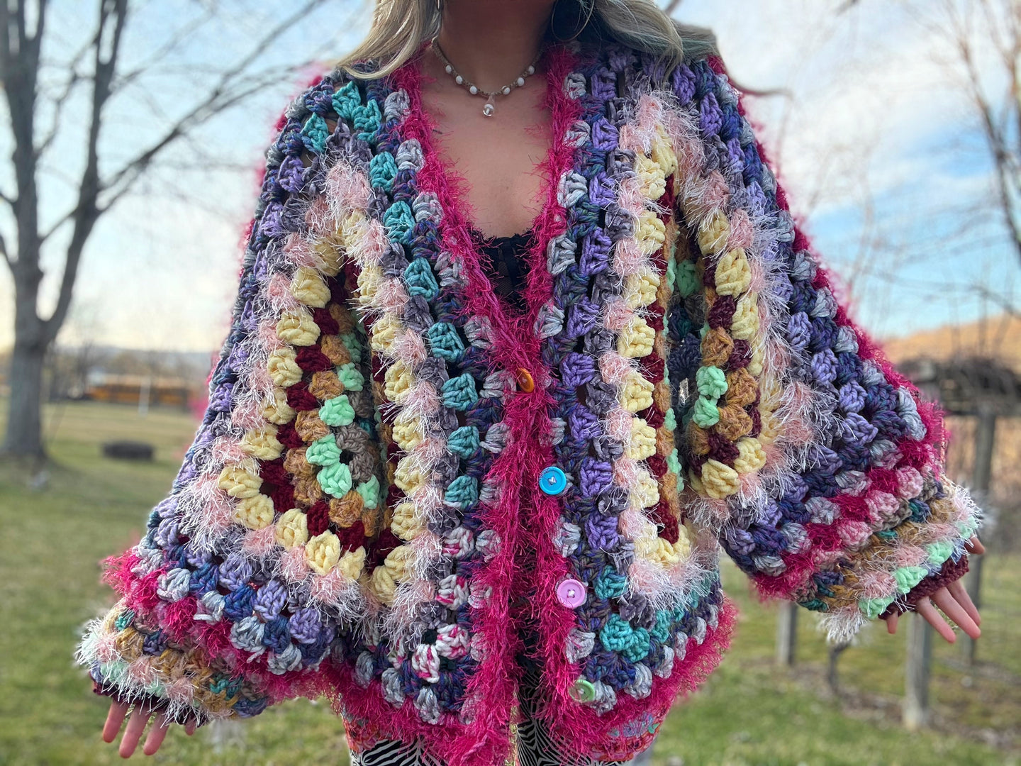 Oversized Chunky Scrap Cardi