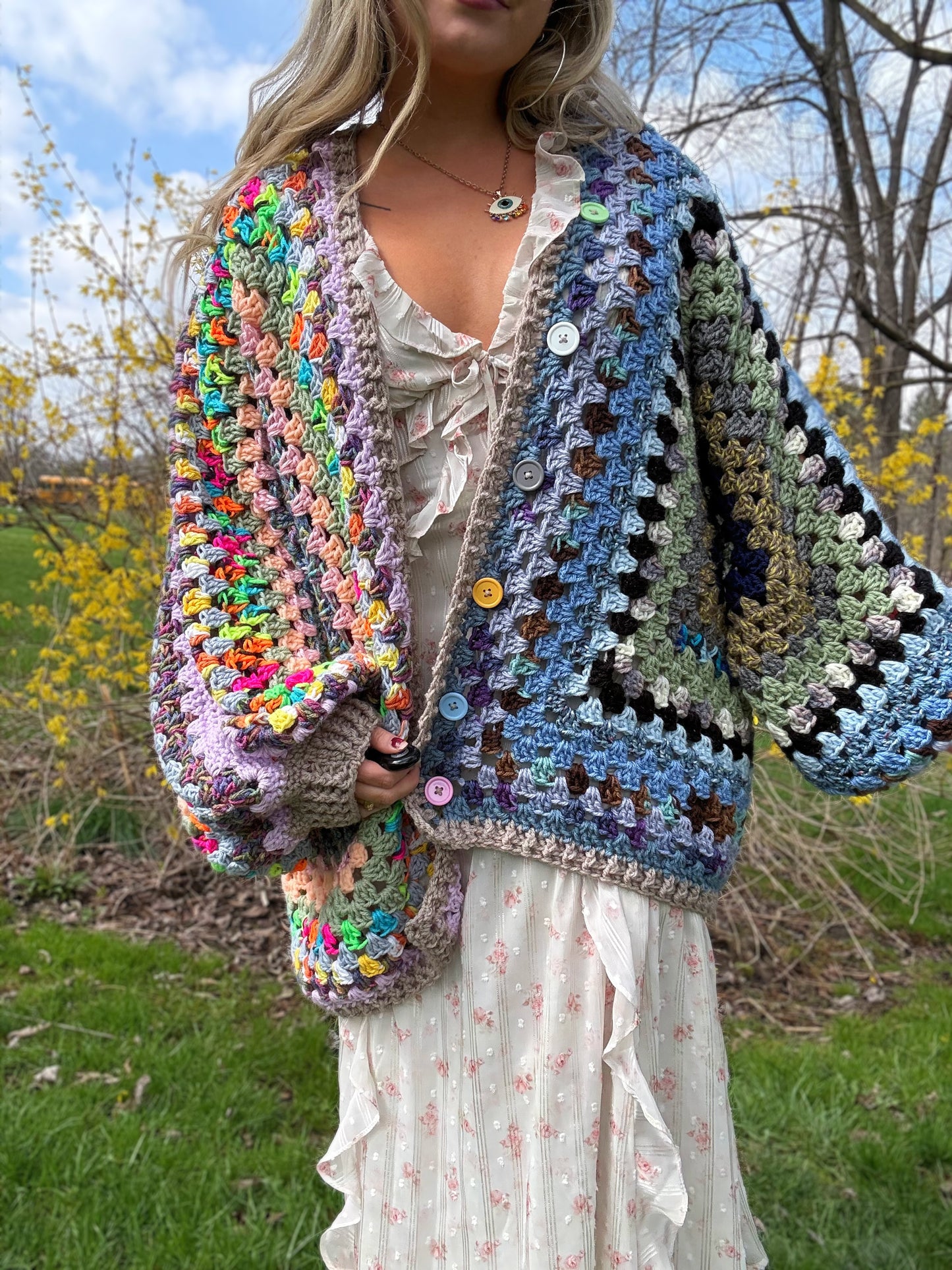 Oversized Scrap Cardigan