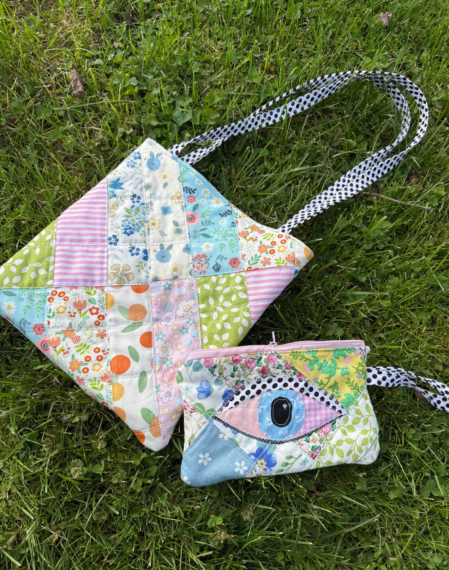 Patchwork Tote & Zipper Pouch Set