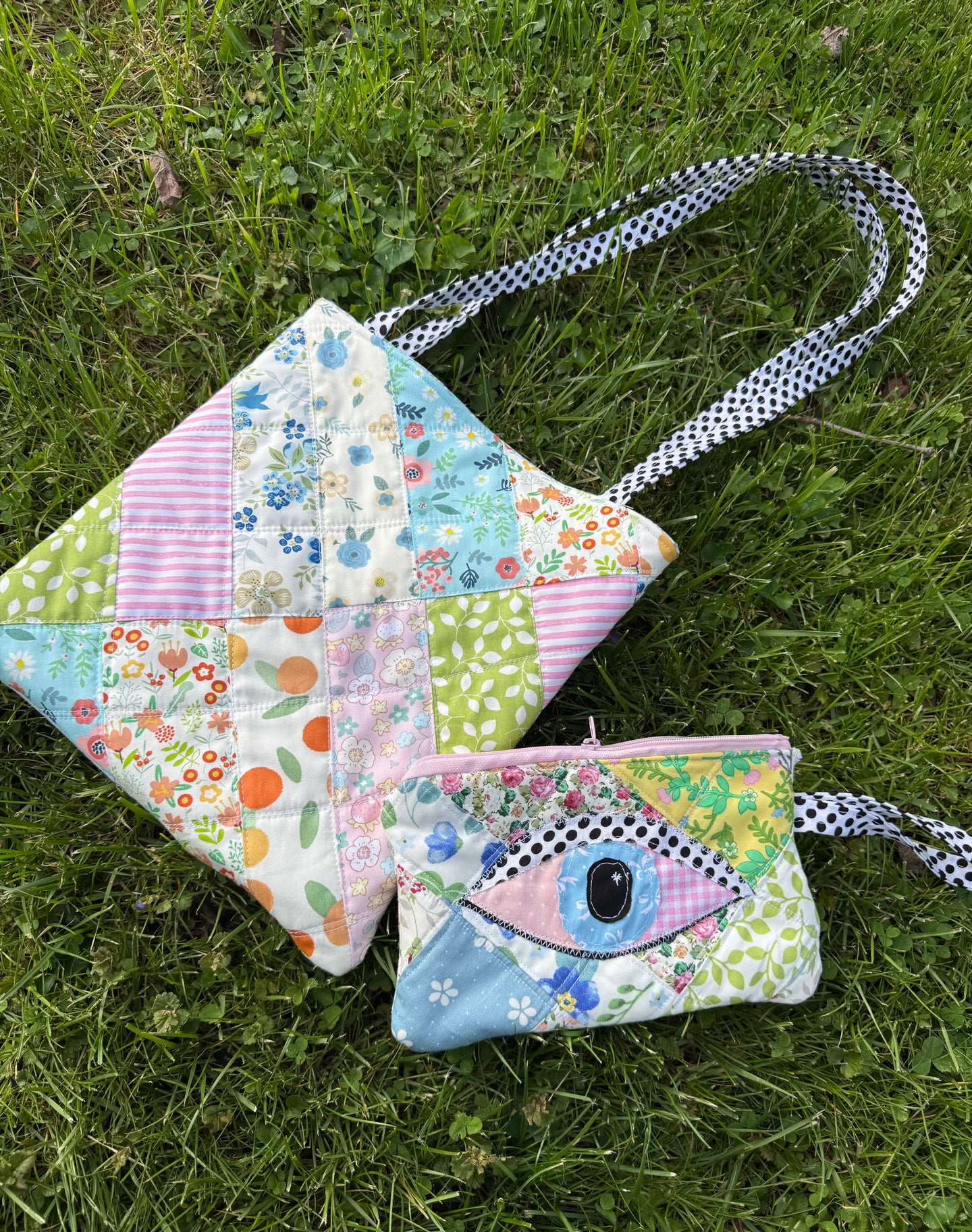Patchwork Tote & Zipper Pouch Set