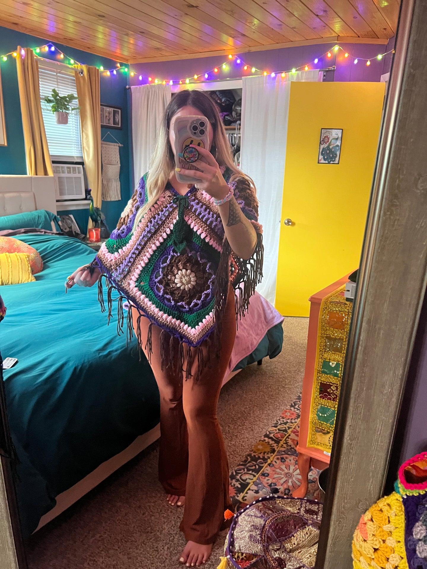 Mandala Flower Poncho