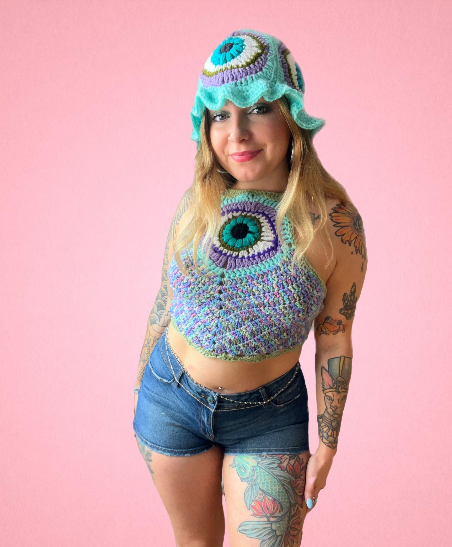 Matching Set - Halter To & Bucket Hat