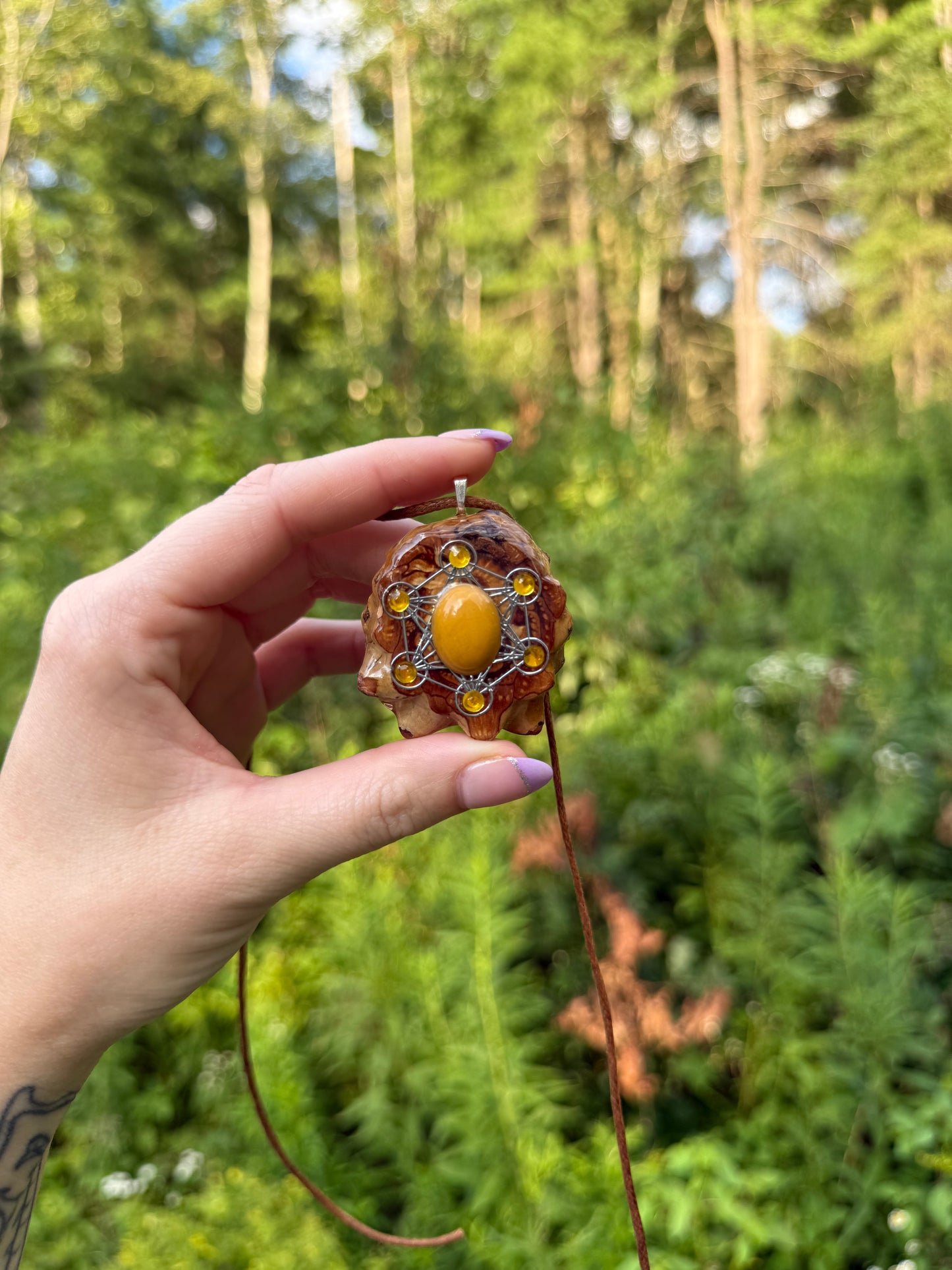 Sacred Geometry Pinecone Pendant