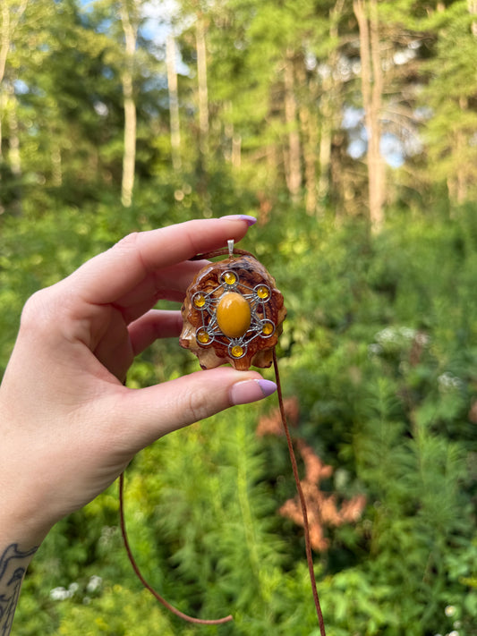 Sacred Geometry Pinecone Pendant
