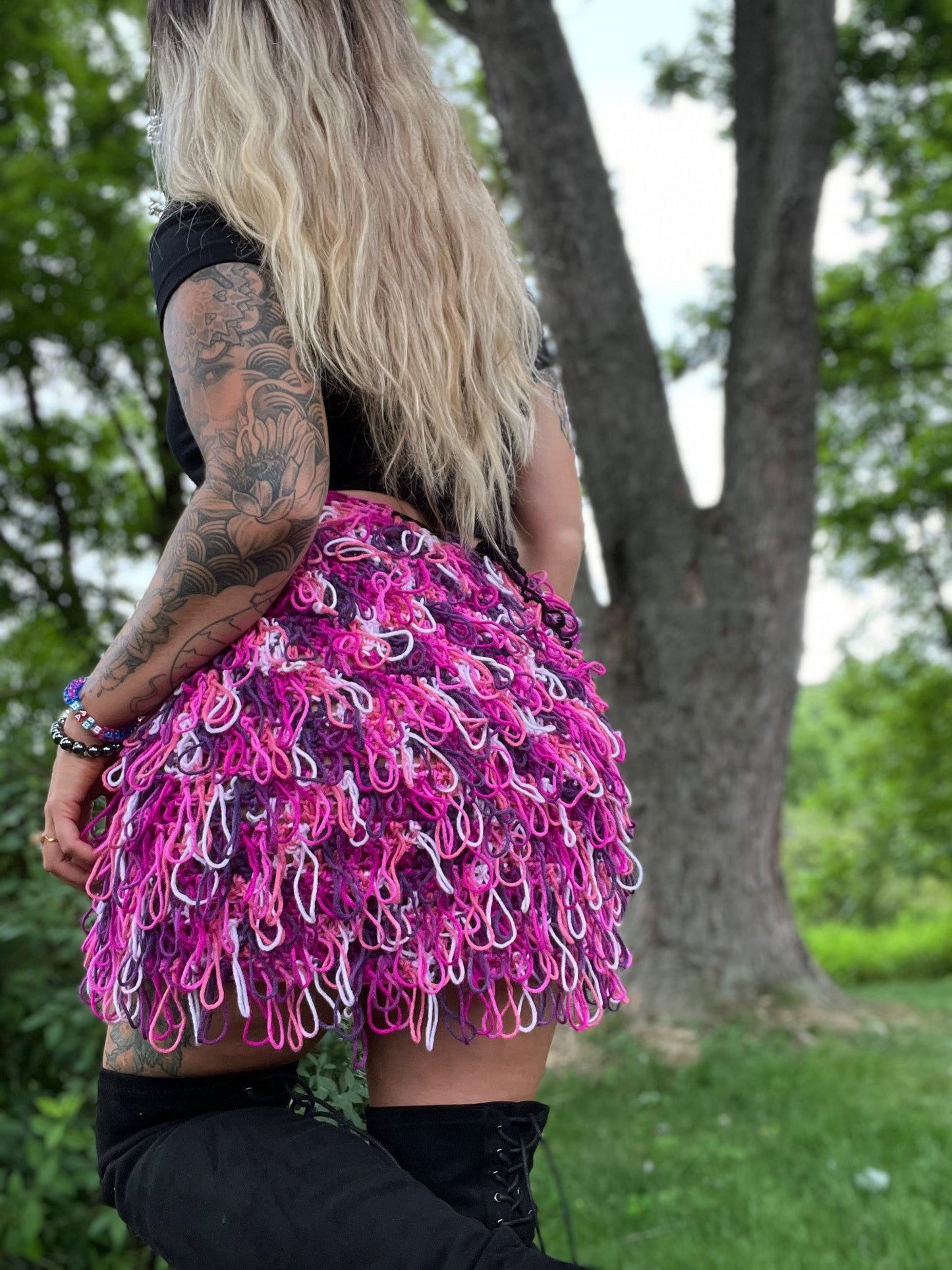 S-M Shaggy Skirt