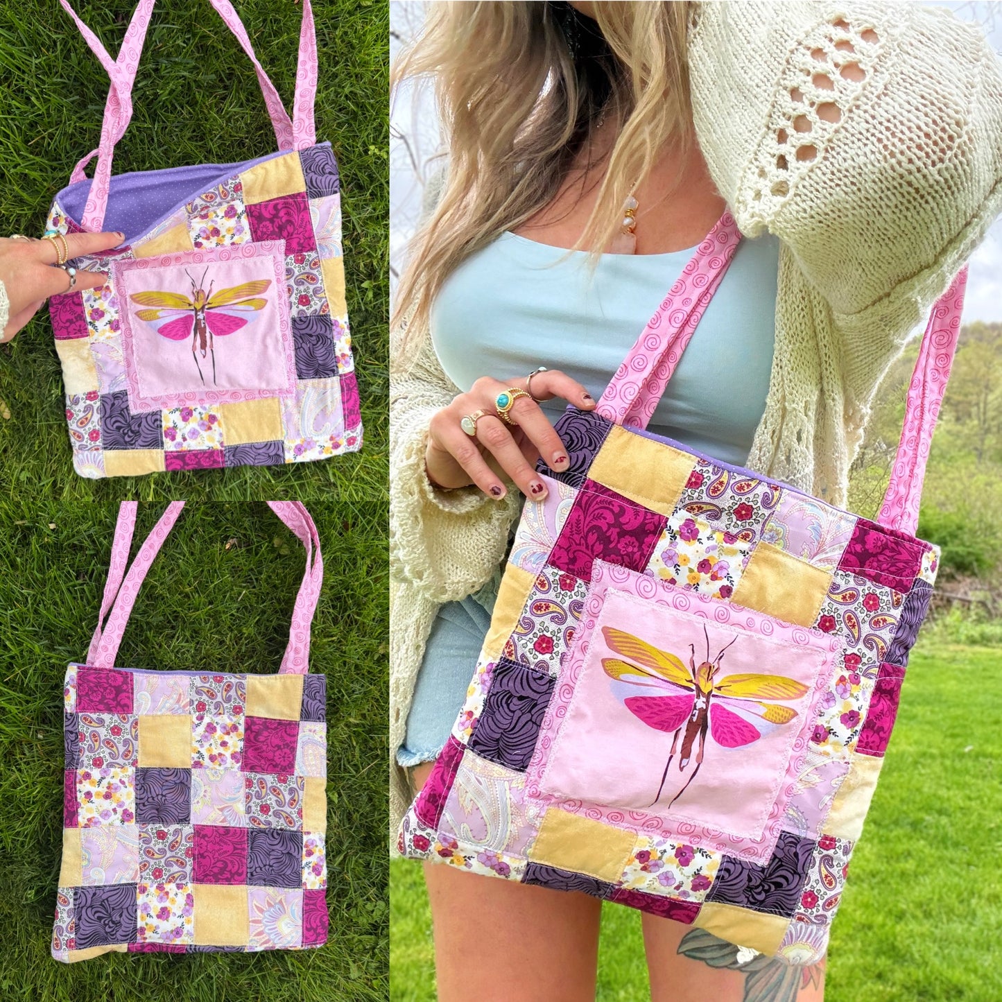 Quilted Patchwork Bug Purse