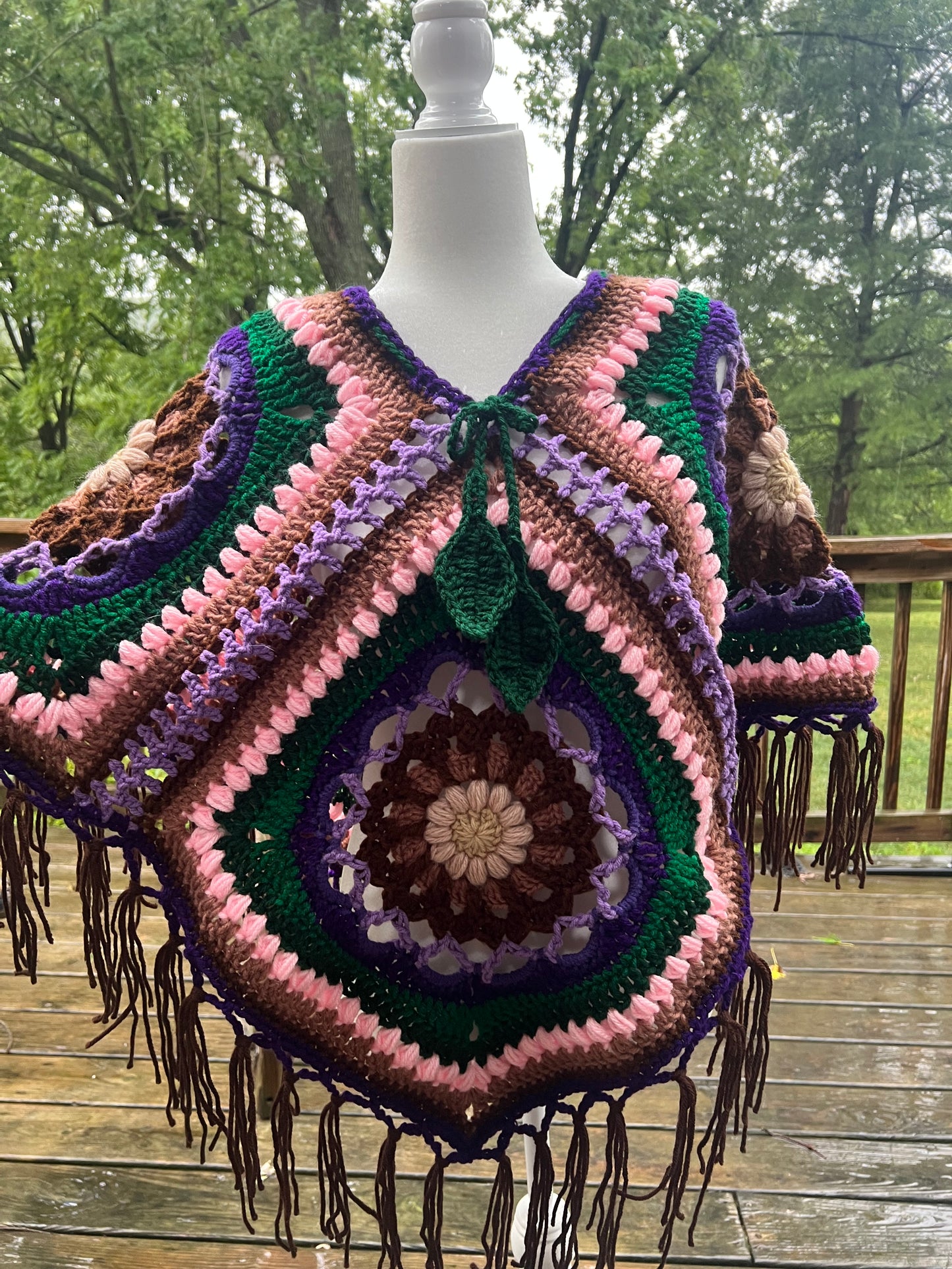 Mandala Flower Poncho