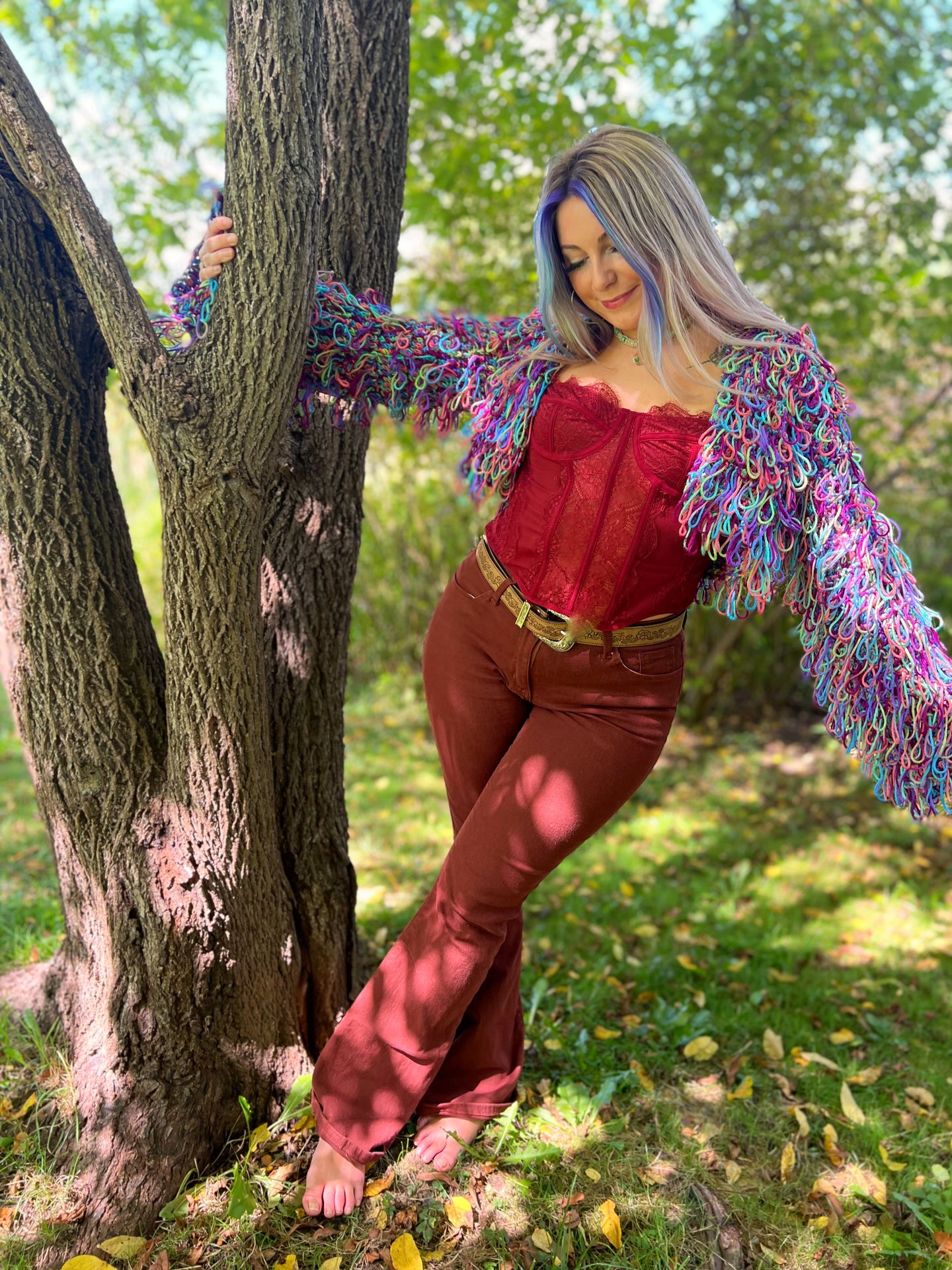 Cropped Shaggy Cardigan