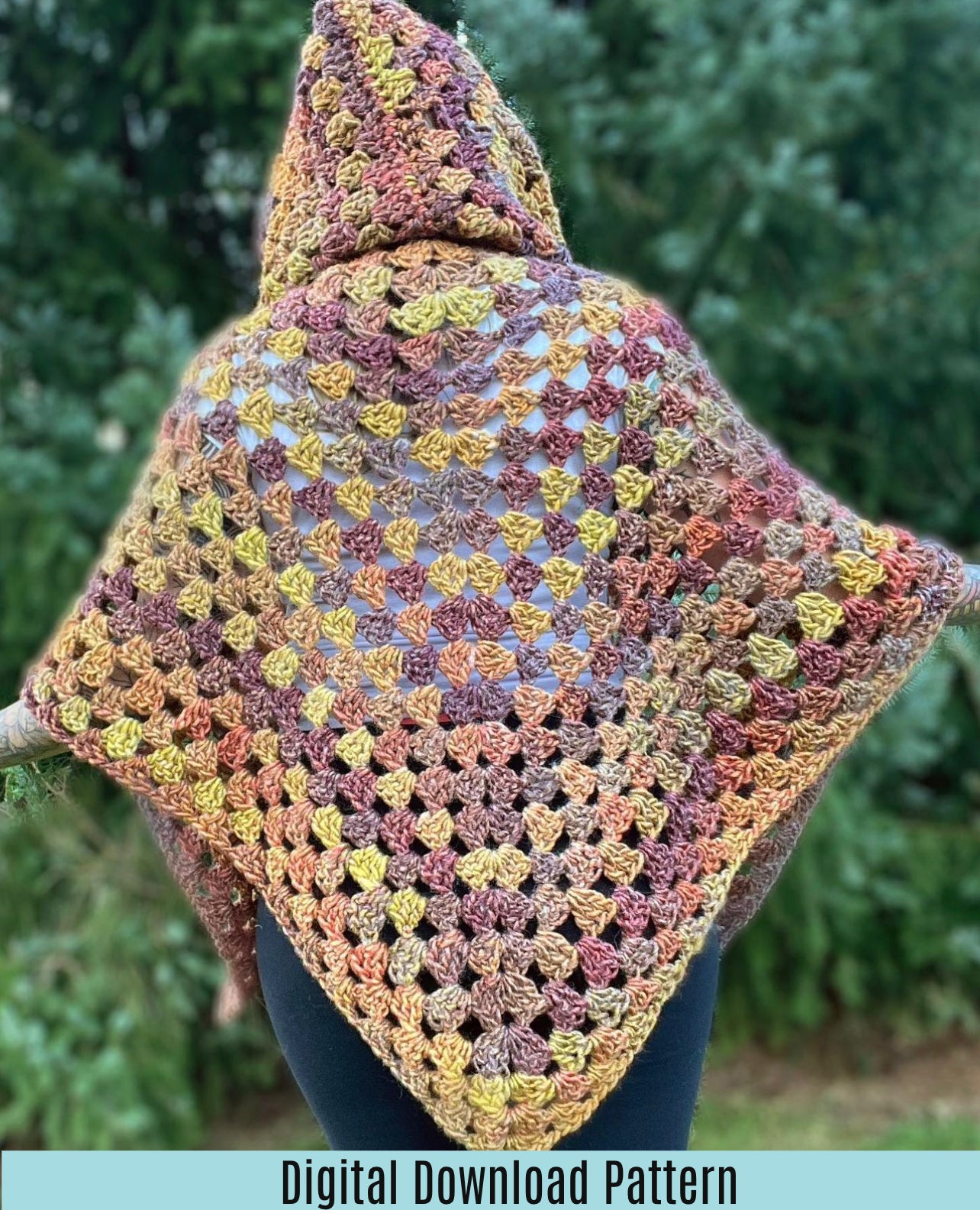 Hooded Shawl Pattern Digital Download