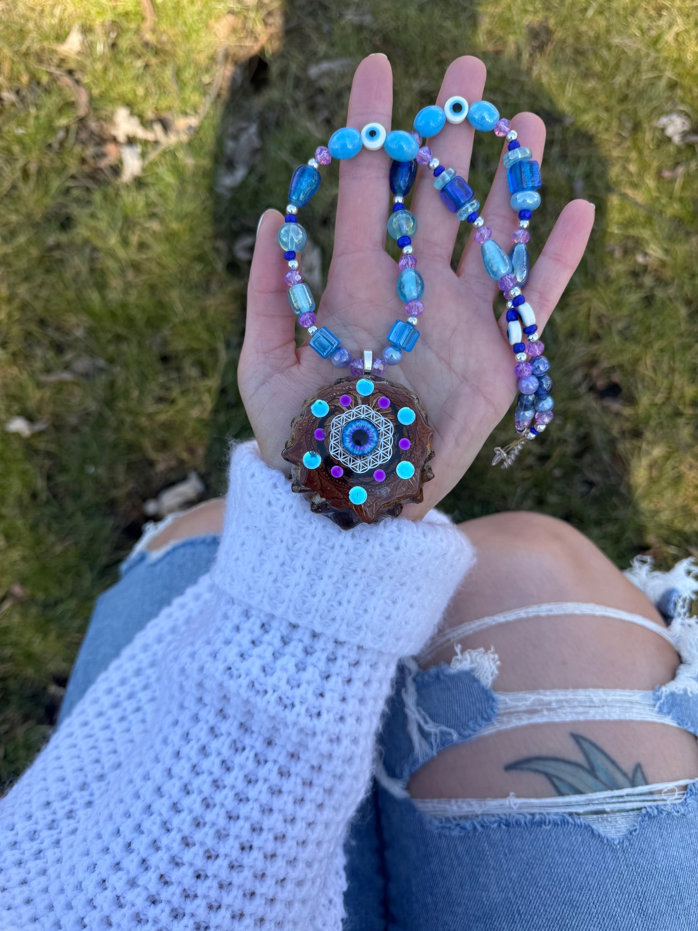 Third Eye Pinecone Necklace 20-22”