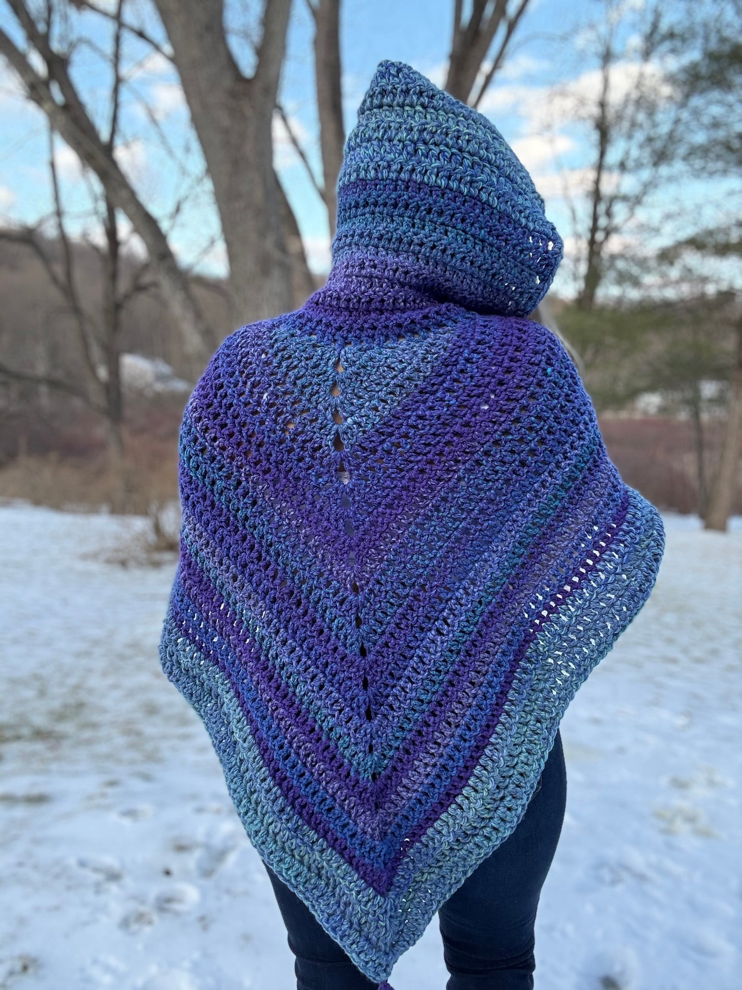 Hooded Triangle Shawl