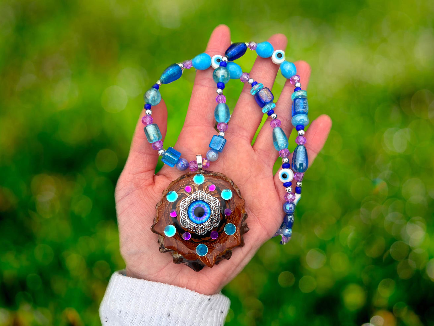 Third Eye Pinecone Necklace 20-22”