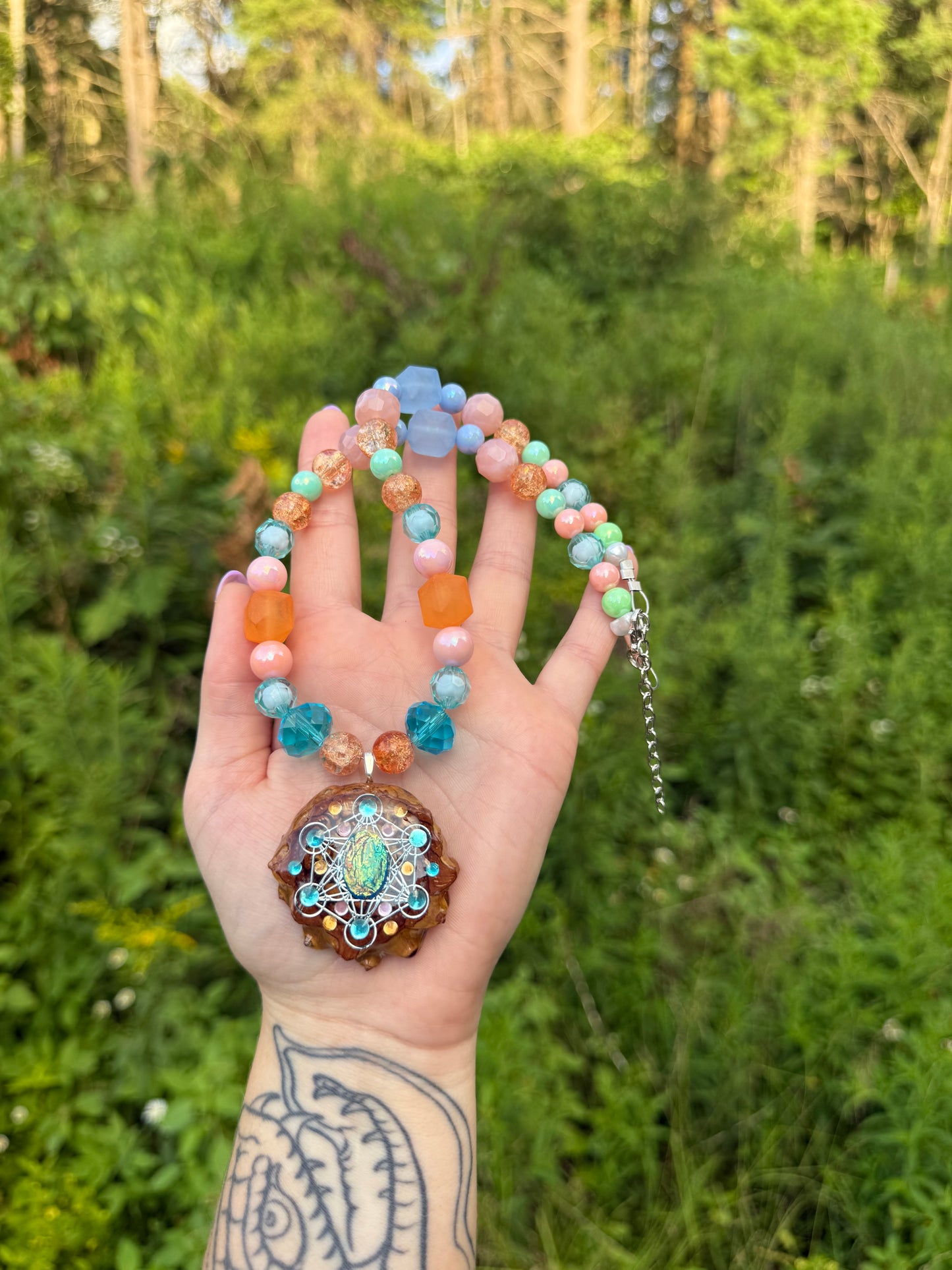 The Sapphire Sol Beaded Choker 18-20”