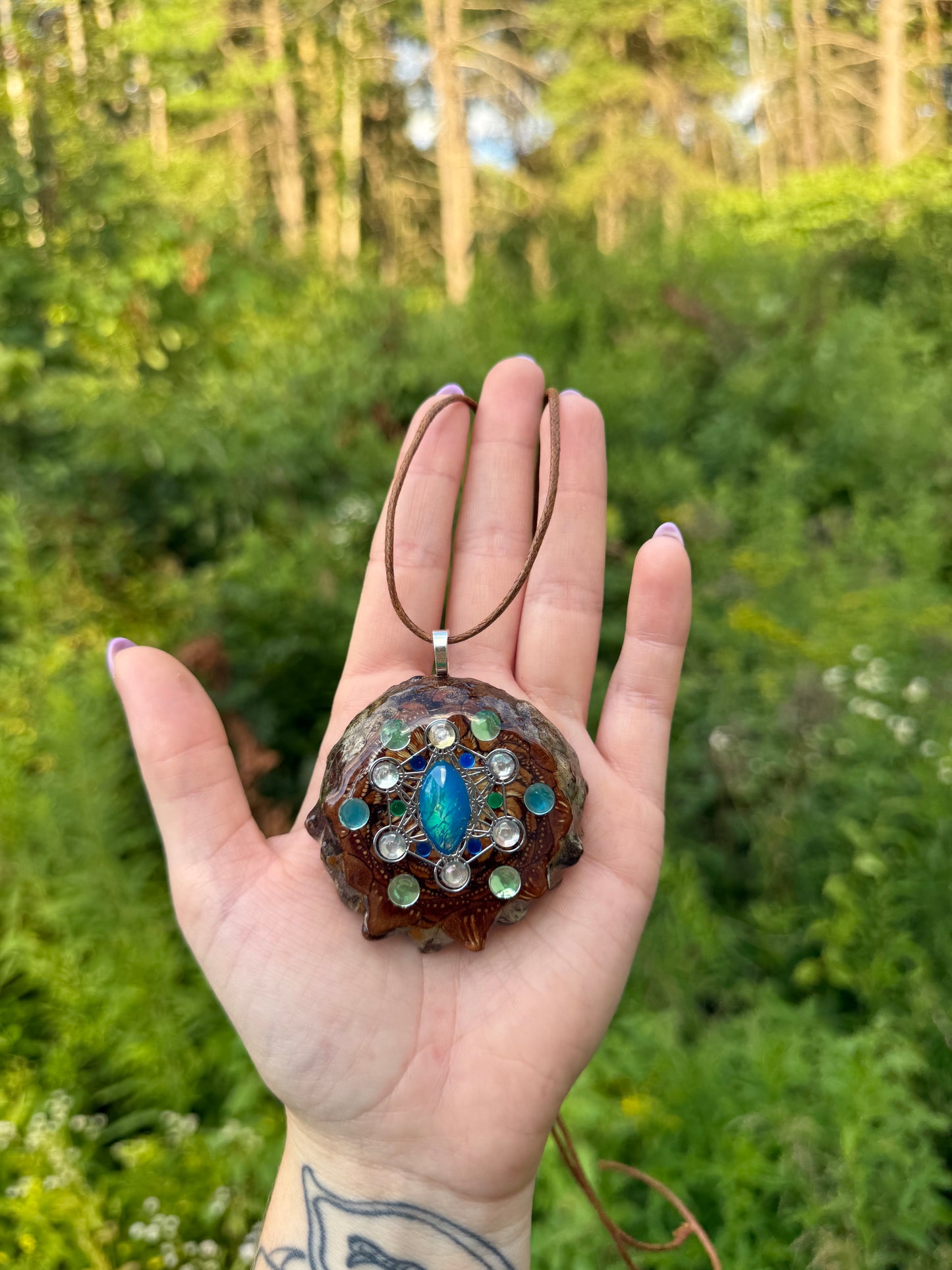 Sacred Geometry Pinecone Pendant