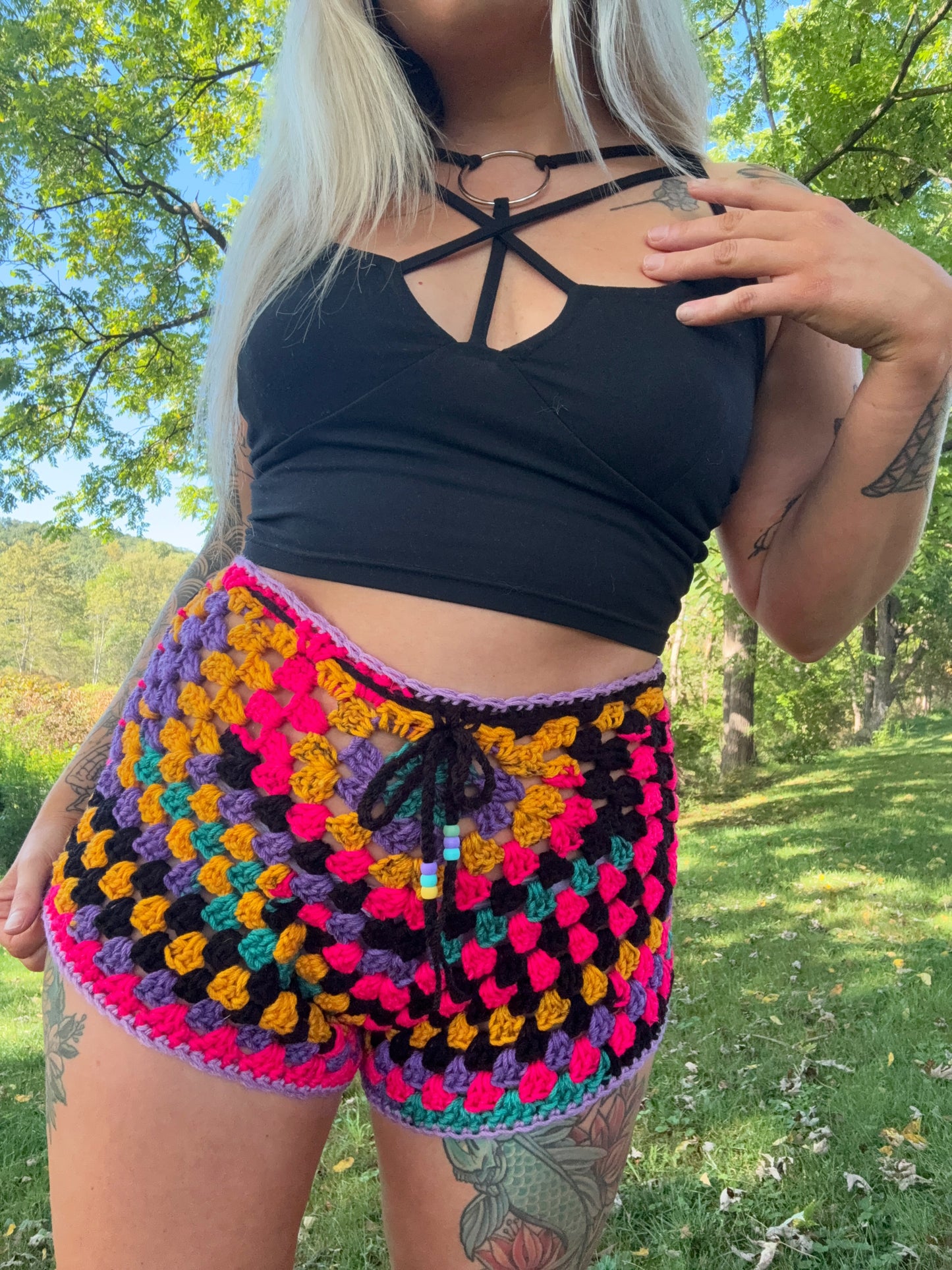 Large High Waisted Booty Shorts