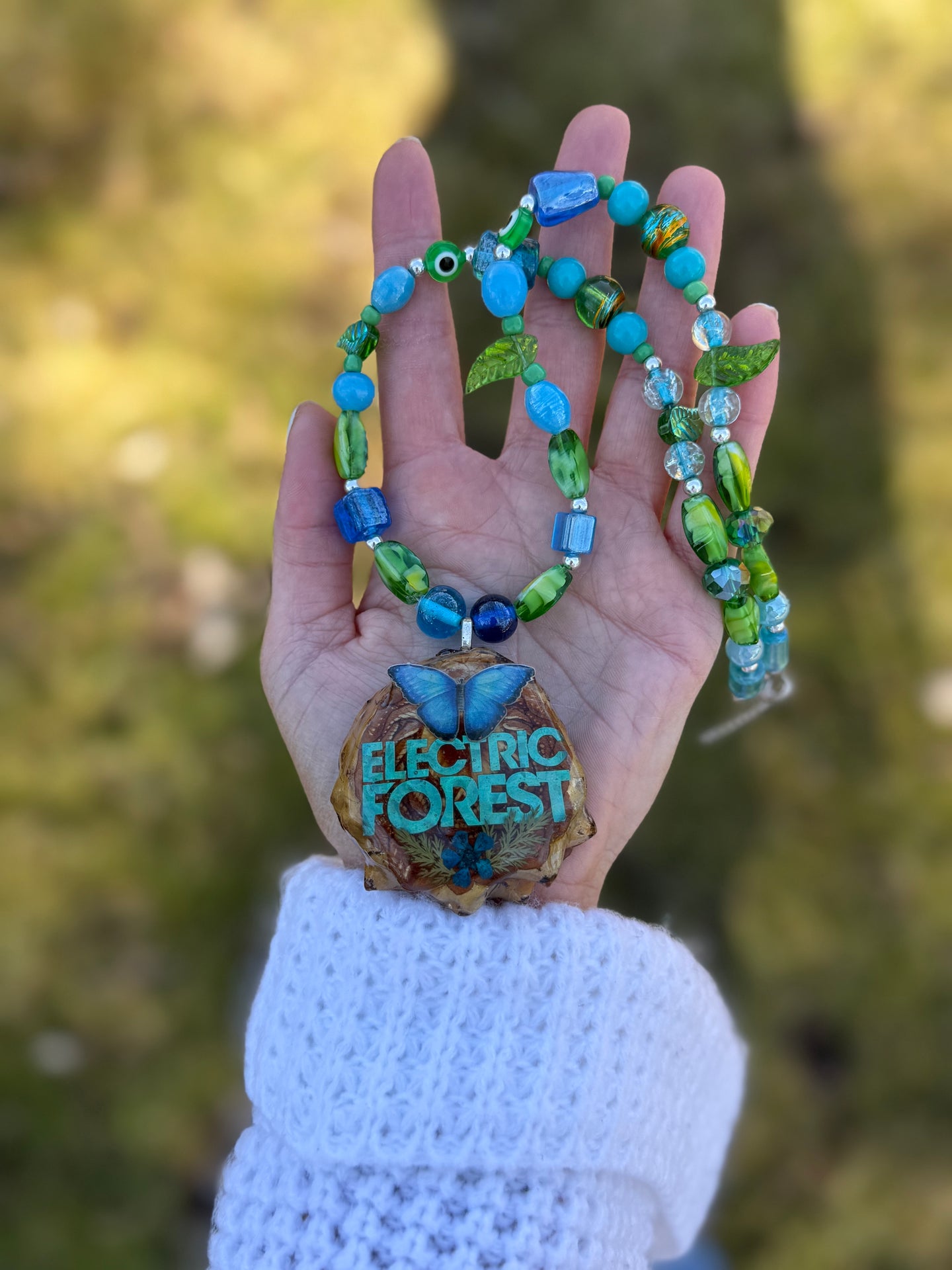 Electric Forest Pinecone Necklace 20-23”