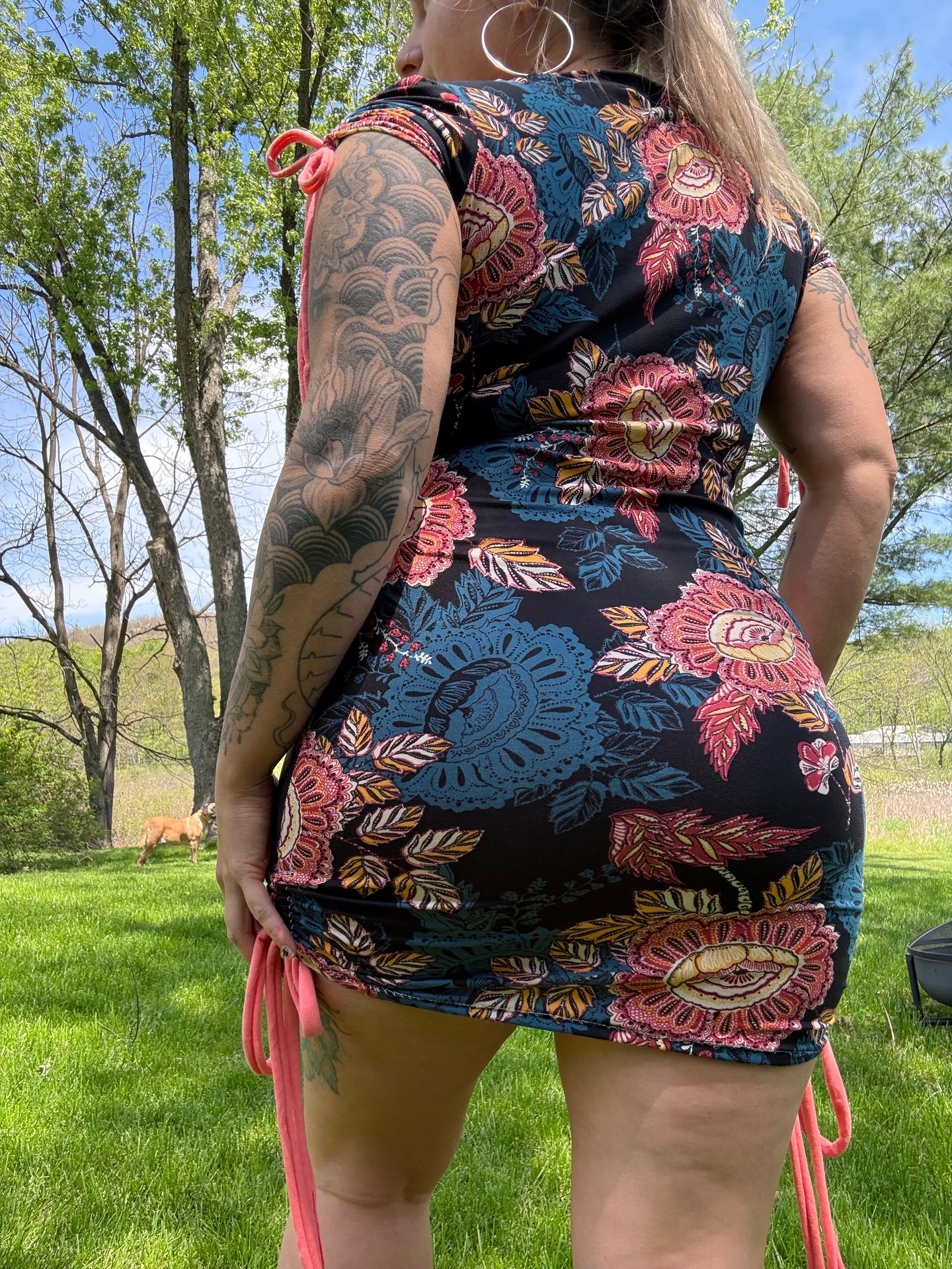 S/M Cinched Minidress Handmade