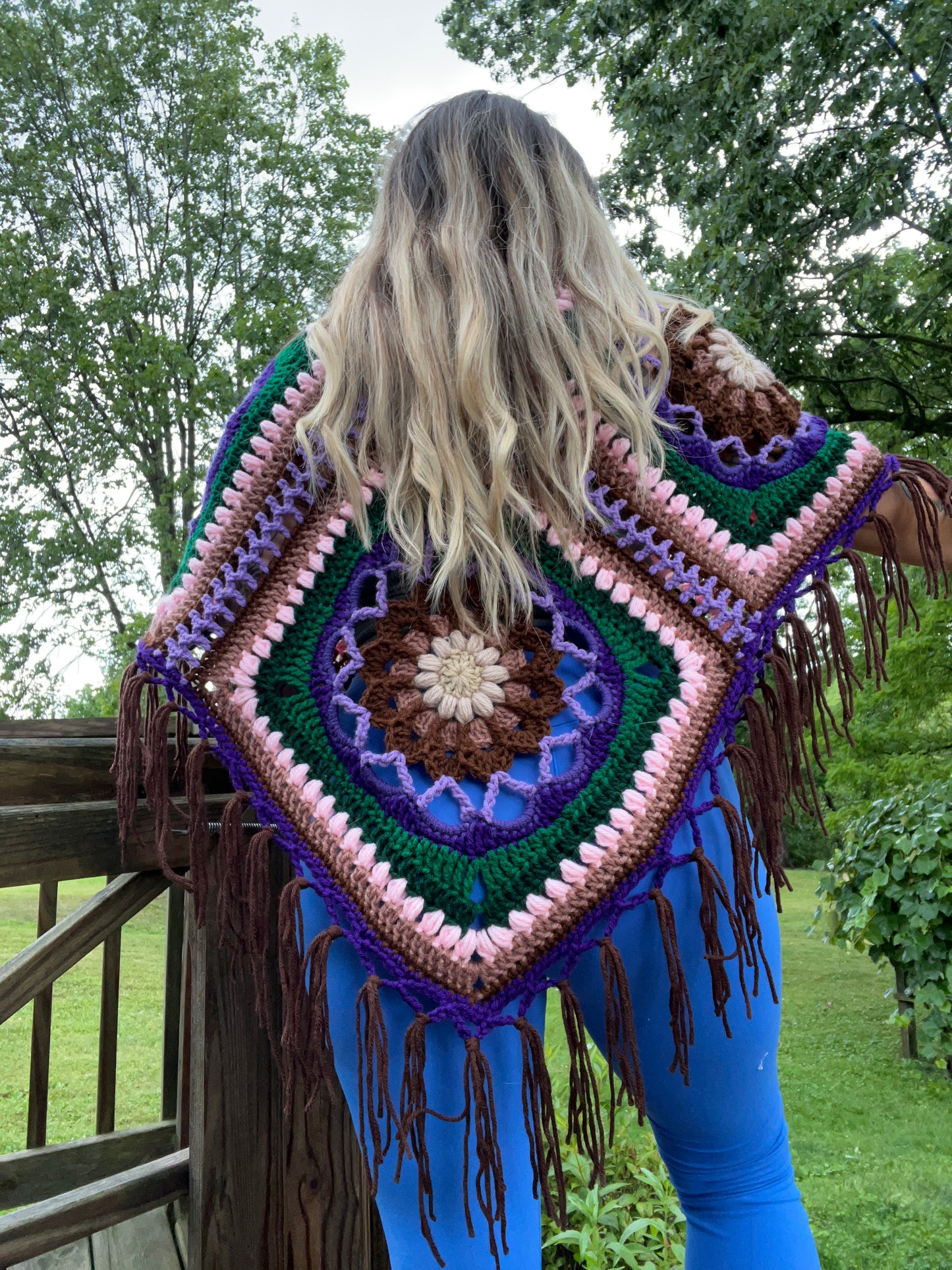 Mandala Flower Poncho