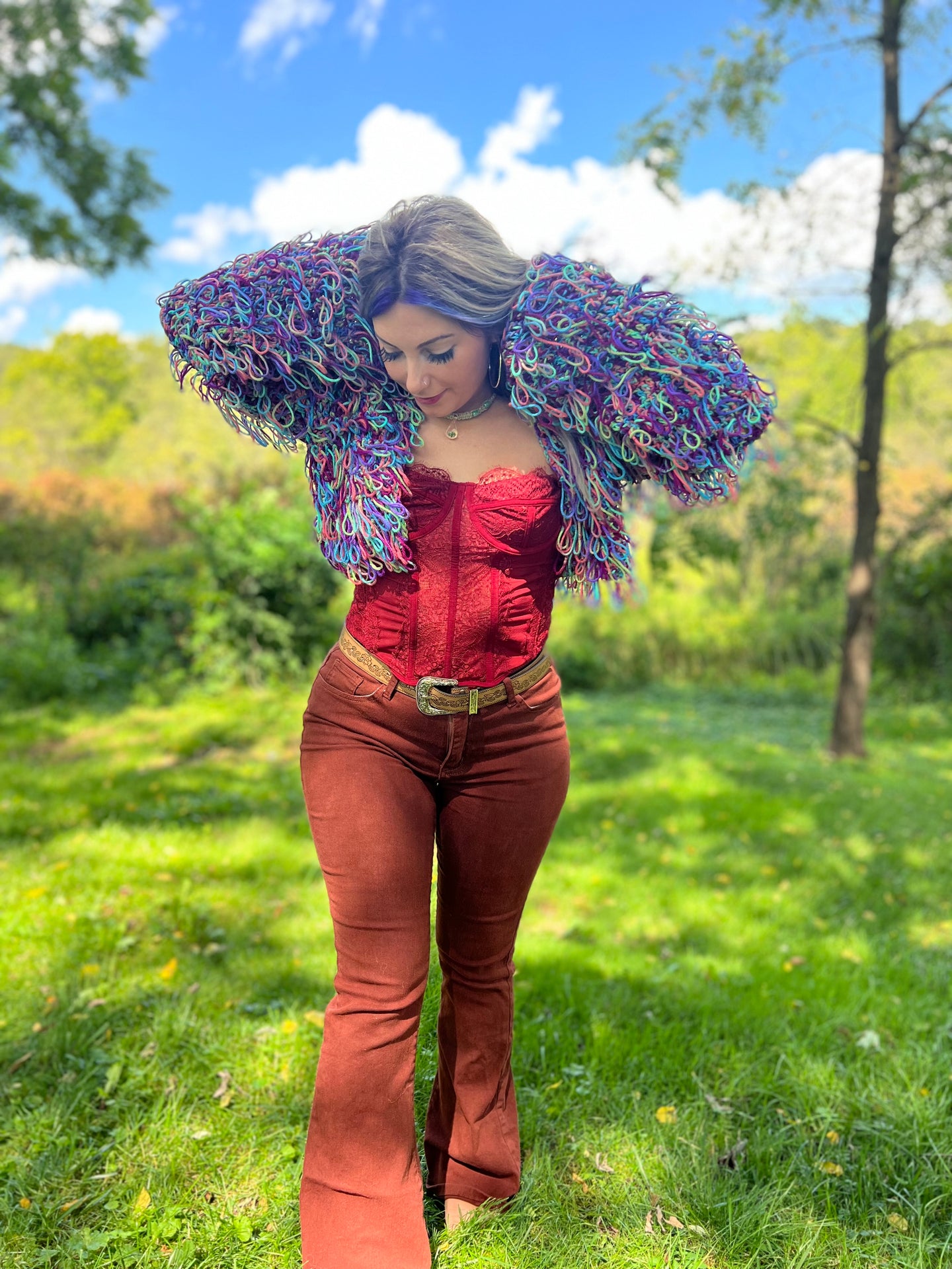 Cropped Shaggy Cardigan