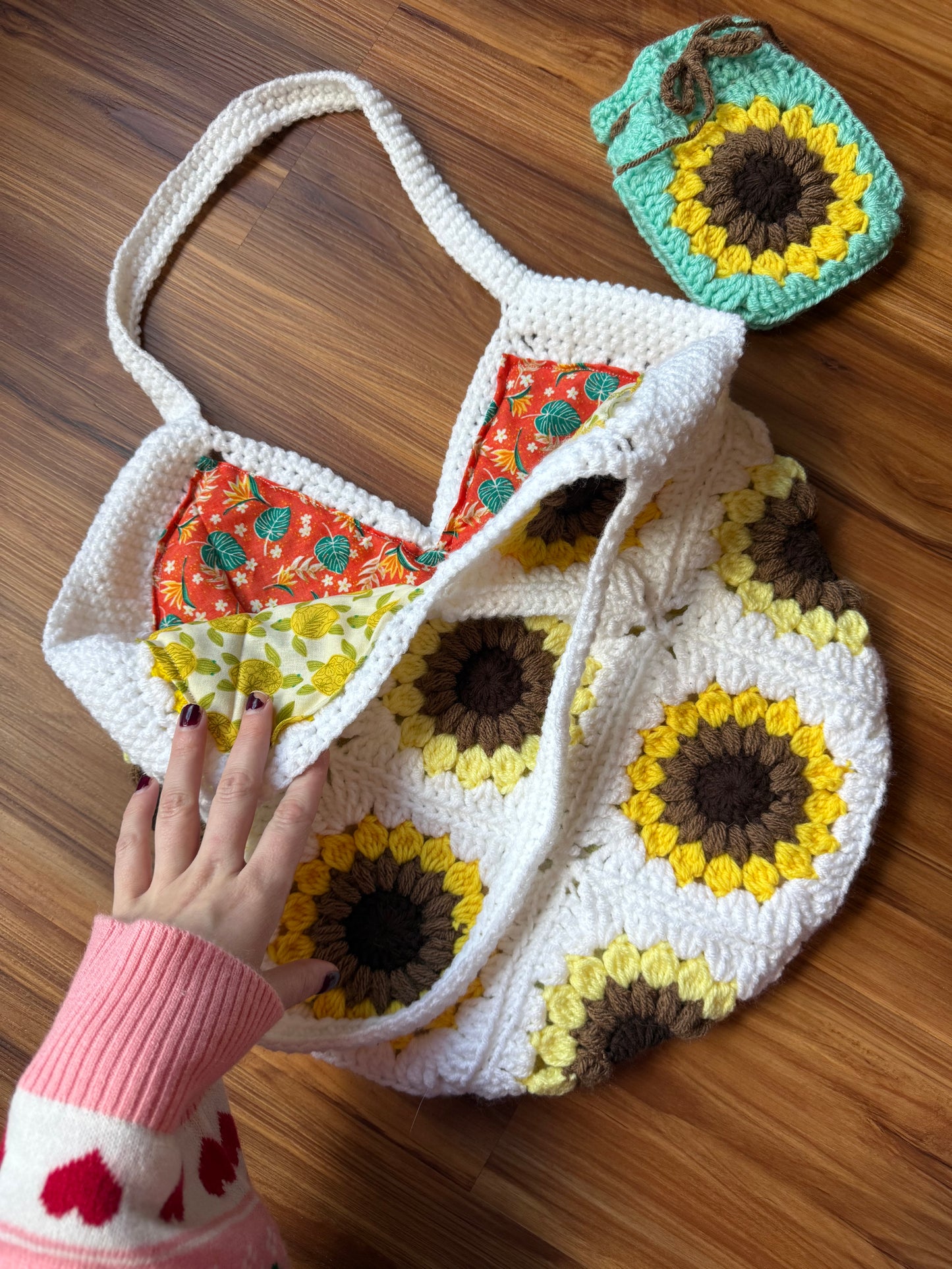 Custom Sunflower Purse (Lined)