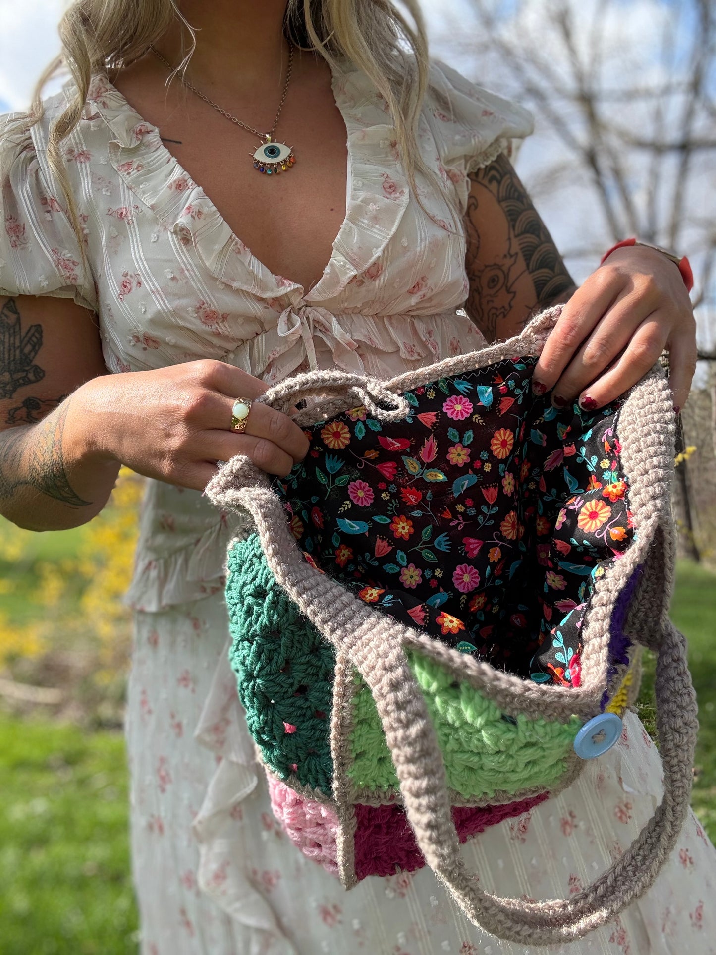 Patchwork Purse with Liner