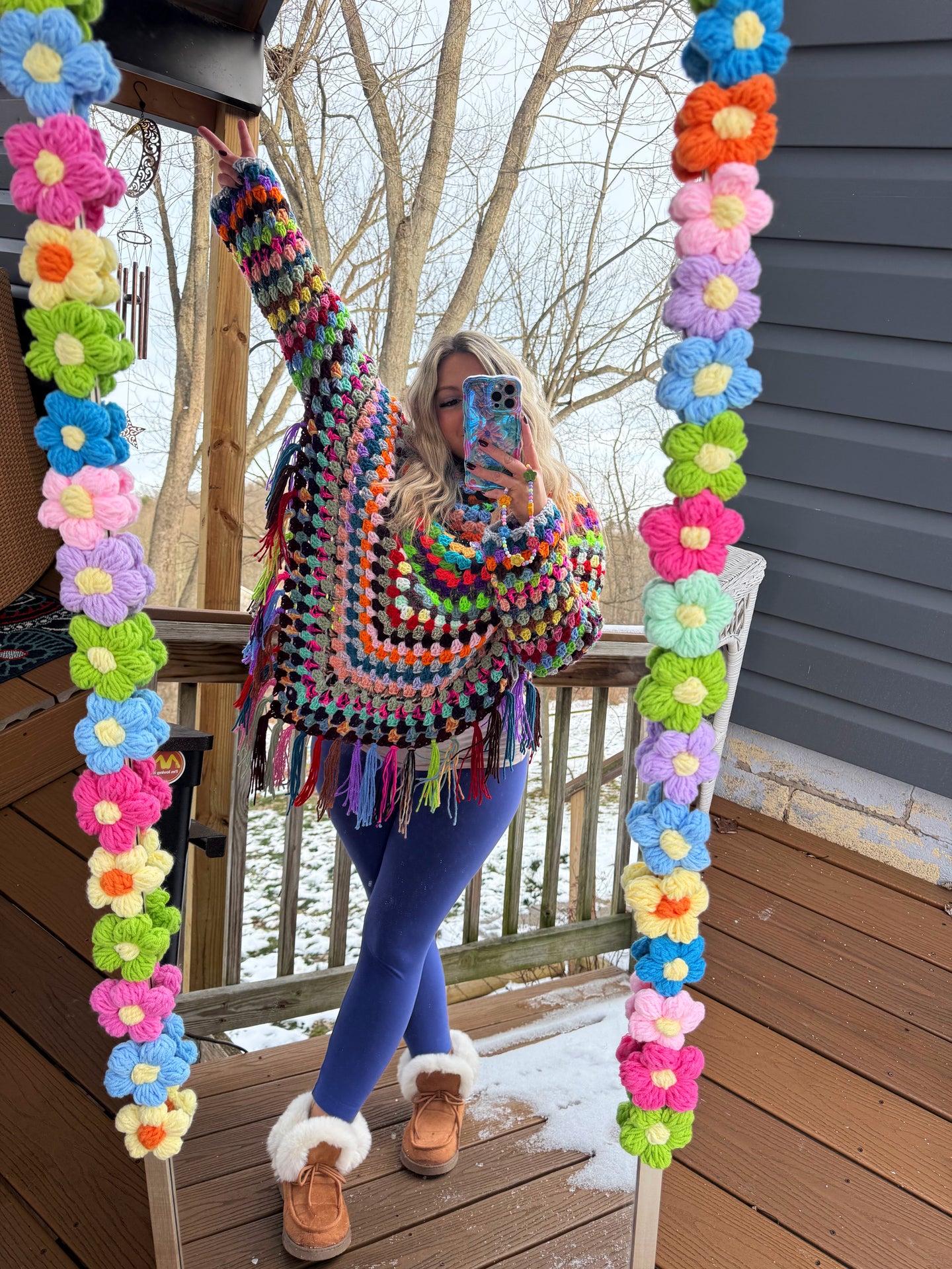 OOAK Scrappy Sweater Poncho