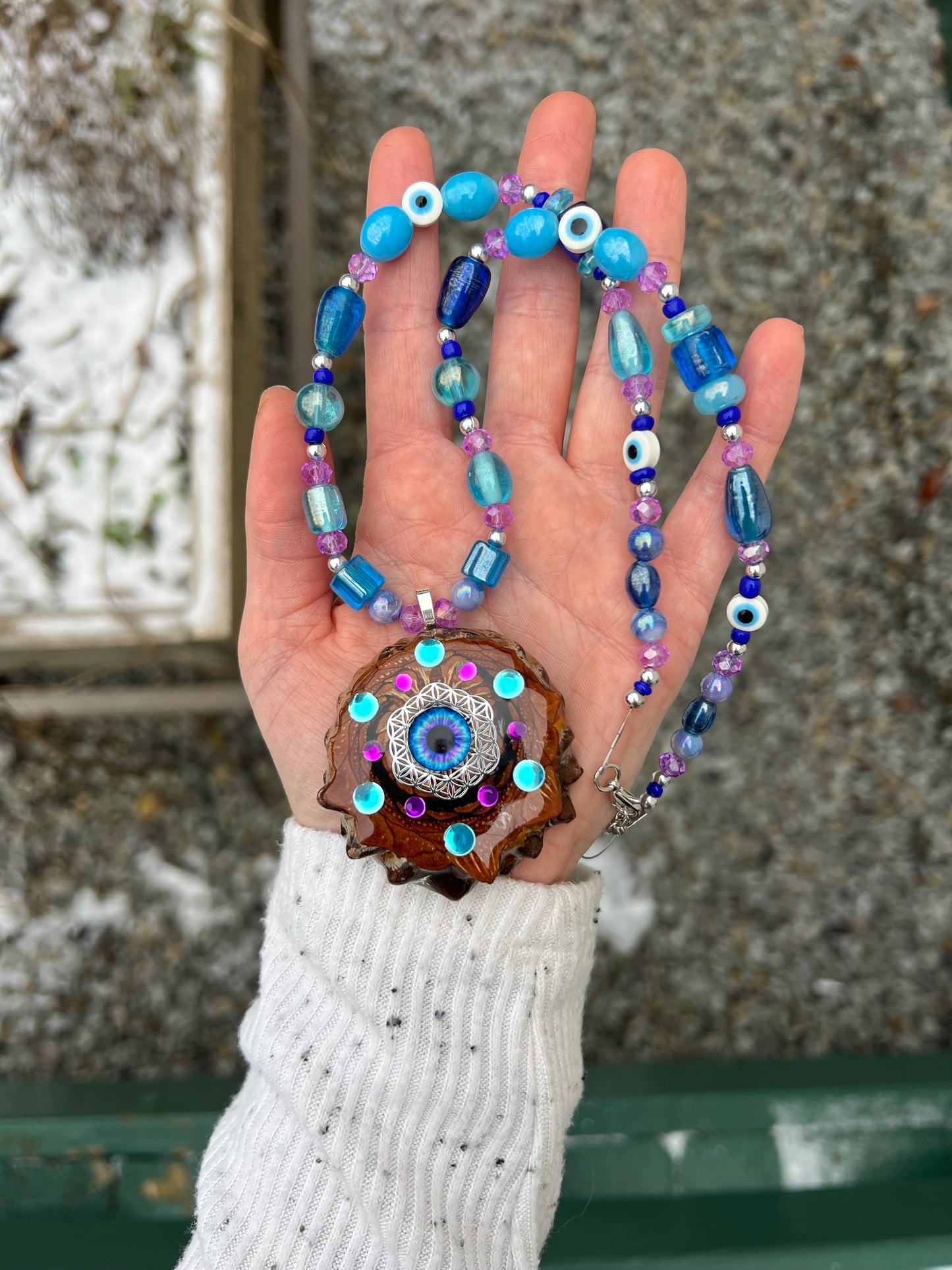 Third Eye Pinecone Necklace 20-22”