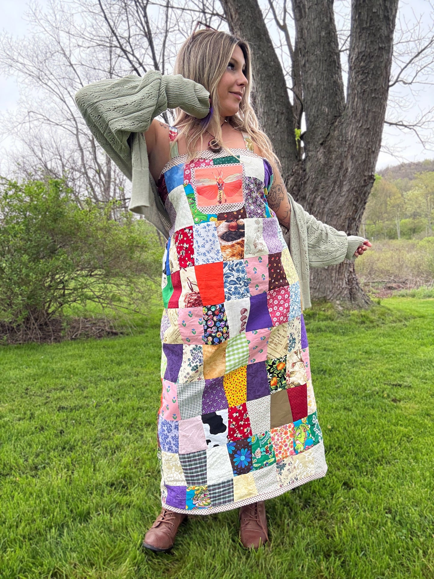 M/L OOAK Patchwork Dress