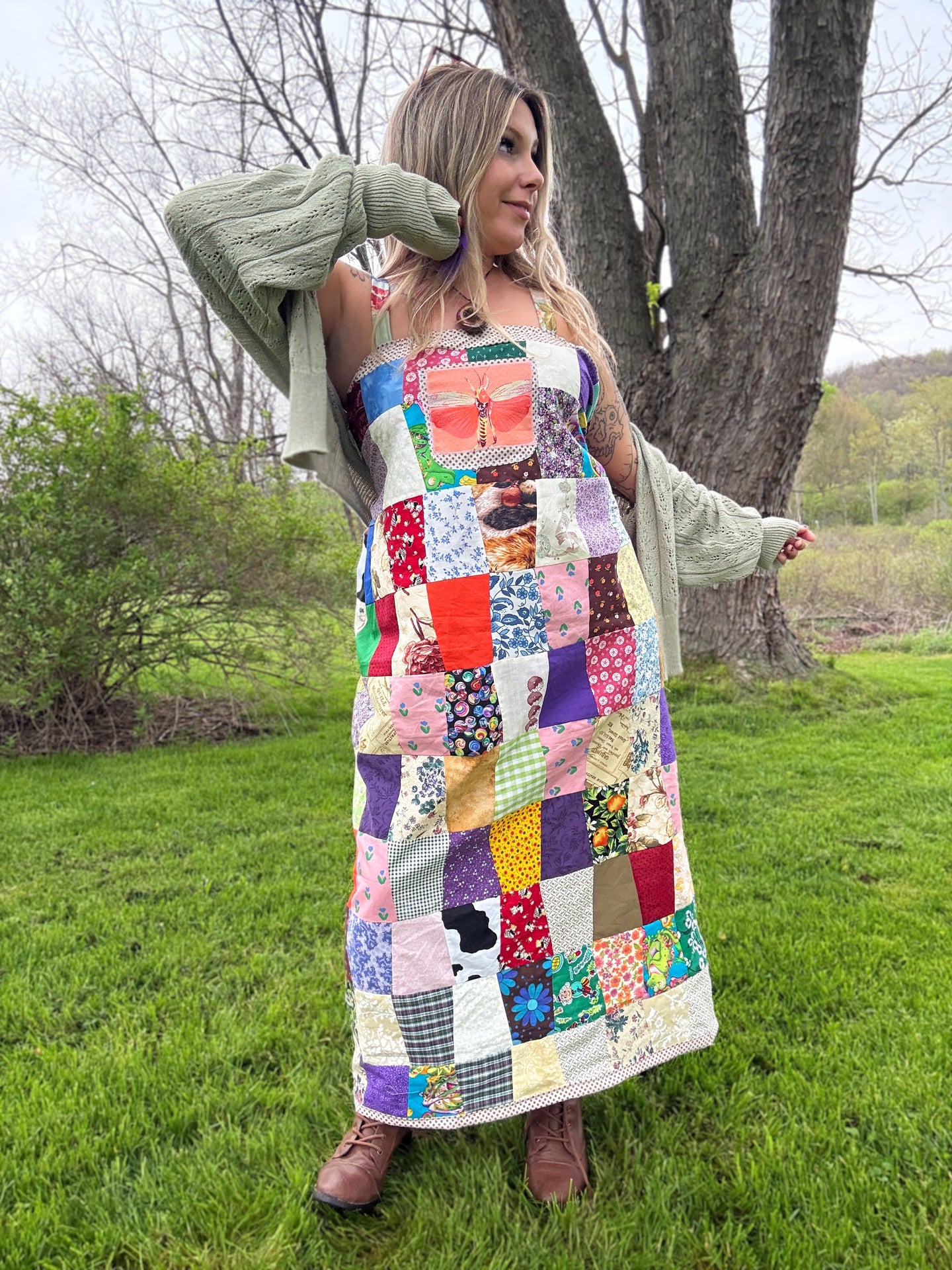 M/L OOAK Patchwork Dress