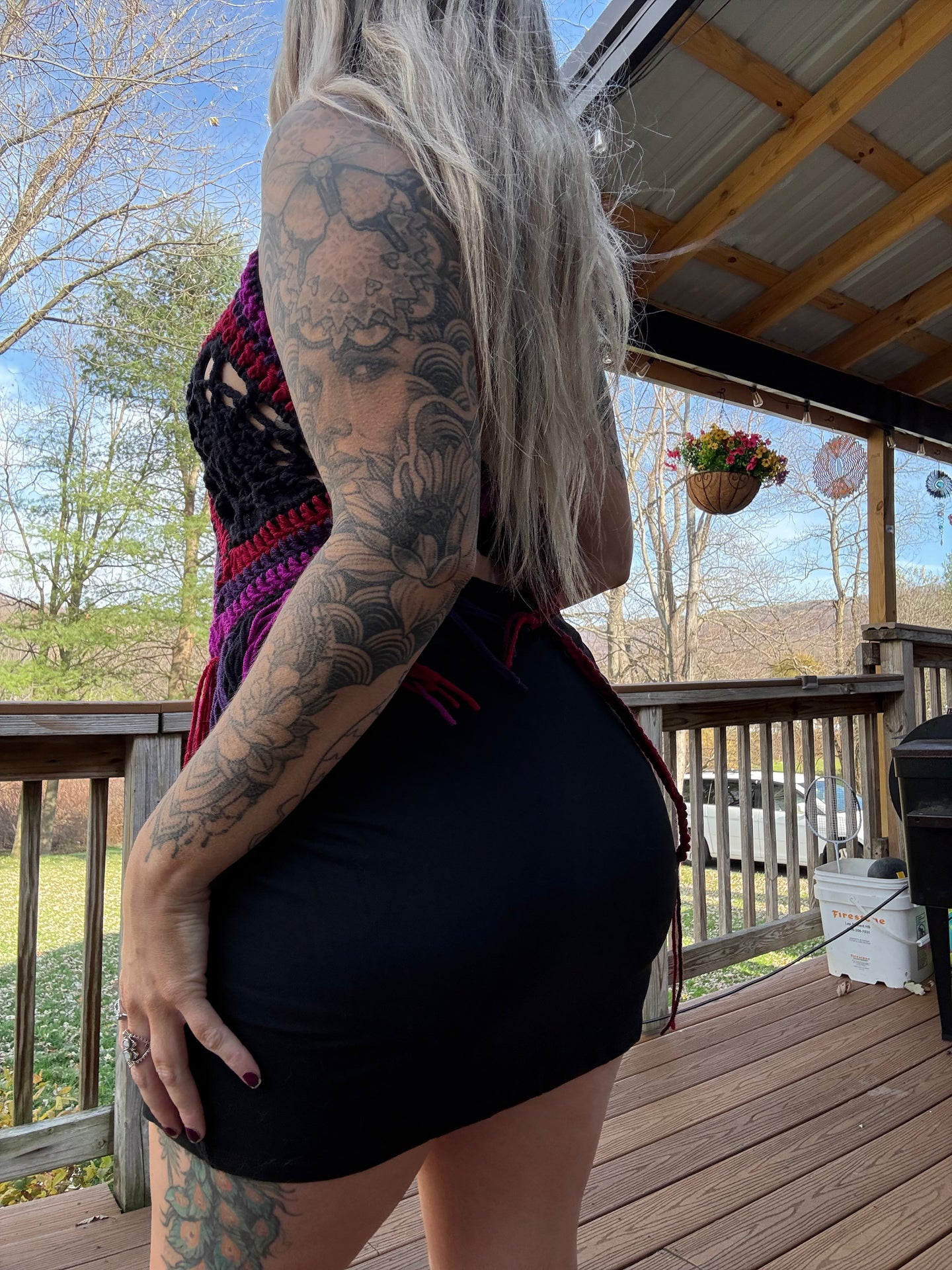 L/2XL Spider Web Top