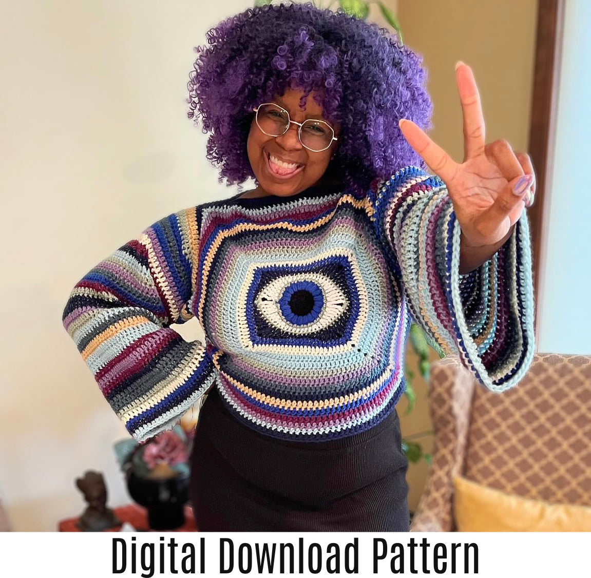 The Eye Candy Sweater - PDF Digital Download Pattern