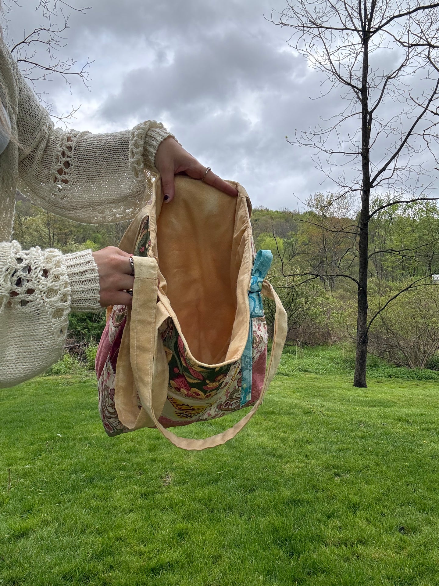 Matching Patchwork Moth Set (Tote & Zipper Pouch)